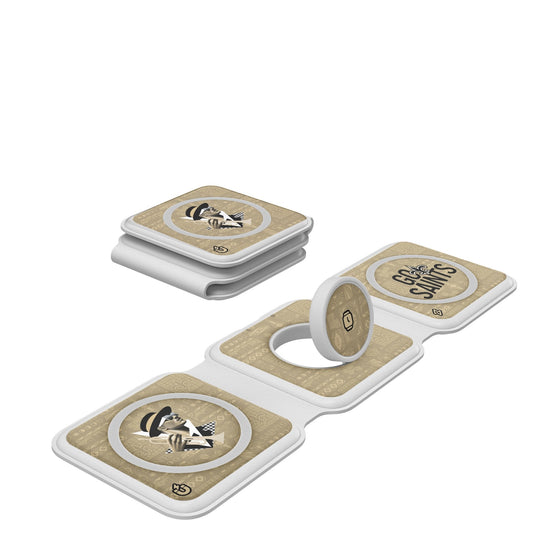 New Orleans Saints 2024 Illustrated Limited Edition Foldable 3 in 1 Charger-0