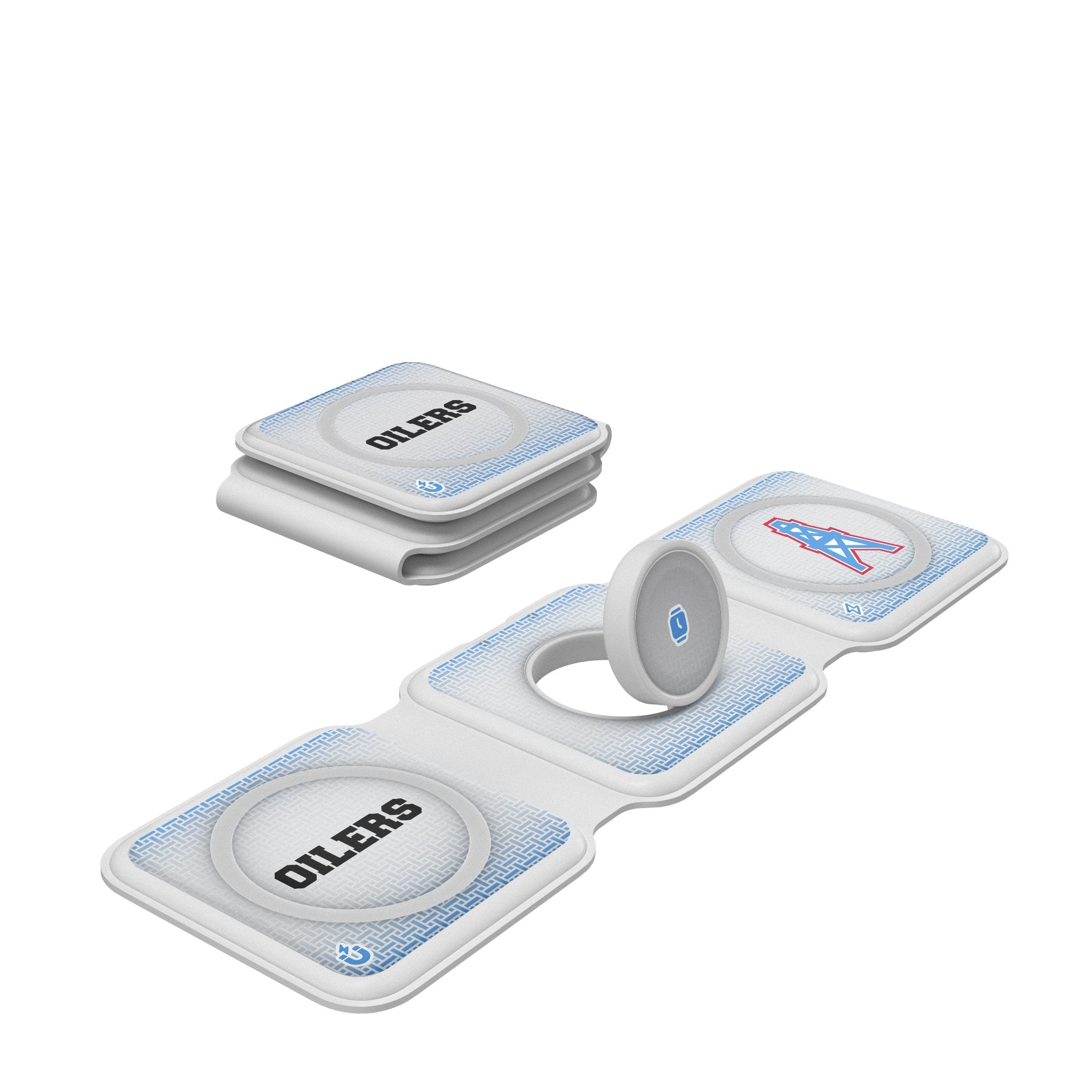 Houston Oilers Historic Collection Linen Foldable 3 in 1 Charger - Sports Gifts, Sports Memorabilia, Sports Collectibles, Fan Shop