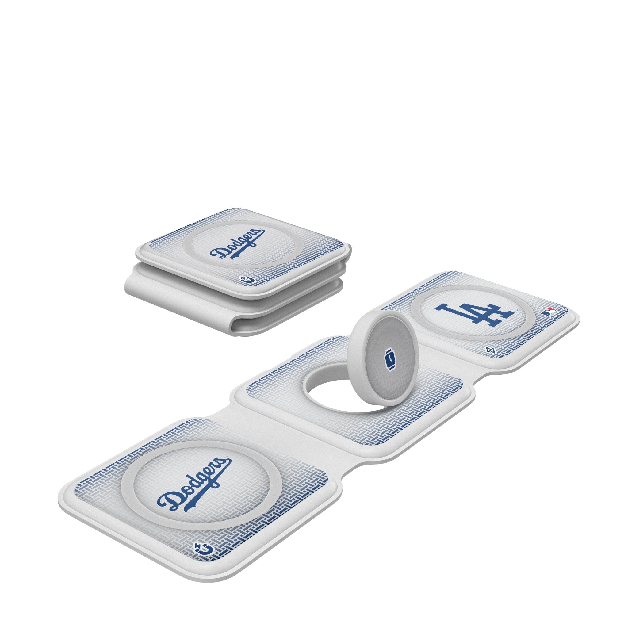 LA Dodgers Linen Foldable 3 in 1 Charger - Sports Gifts, Sports Memorabilia, Sports Collectibles, Fan Shop