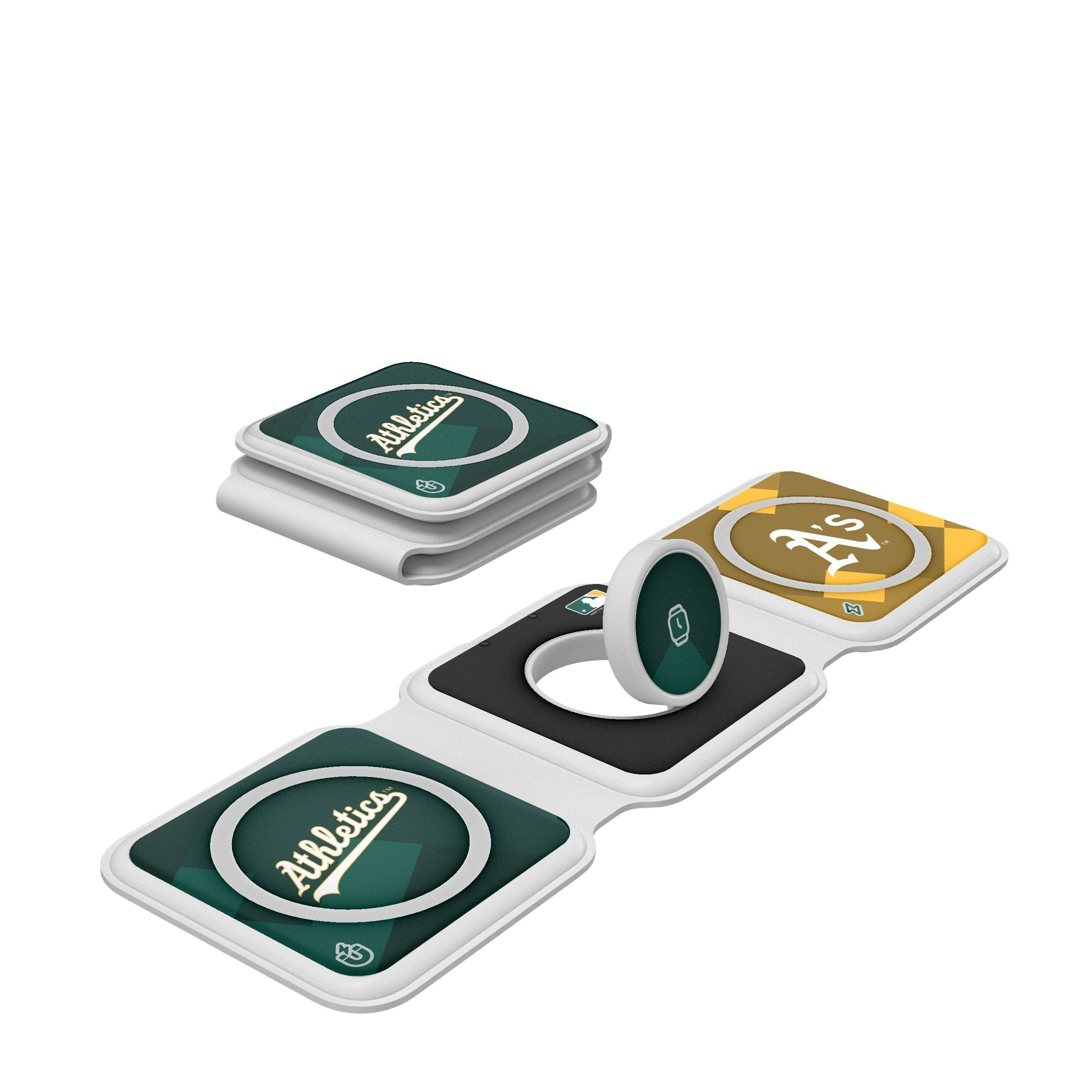 Oakland Athletics Color Block Foldable 3 in 1 Charger