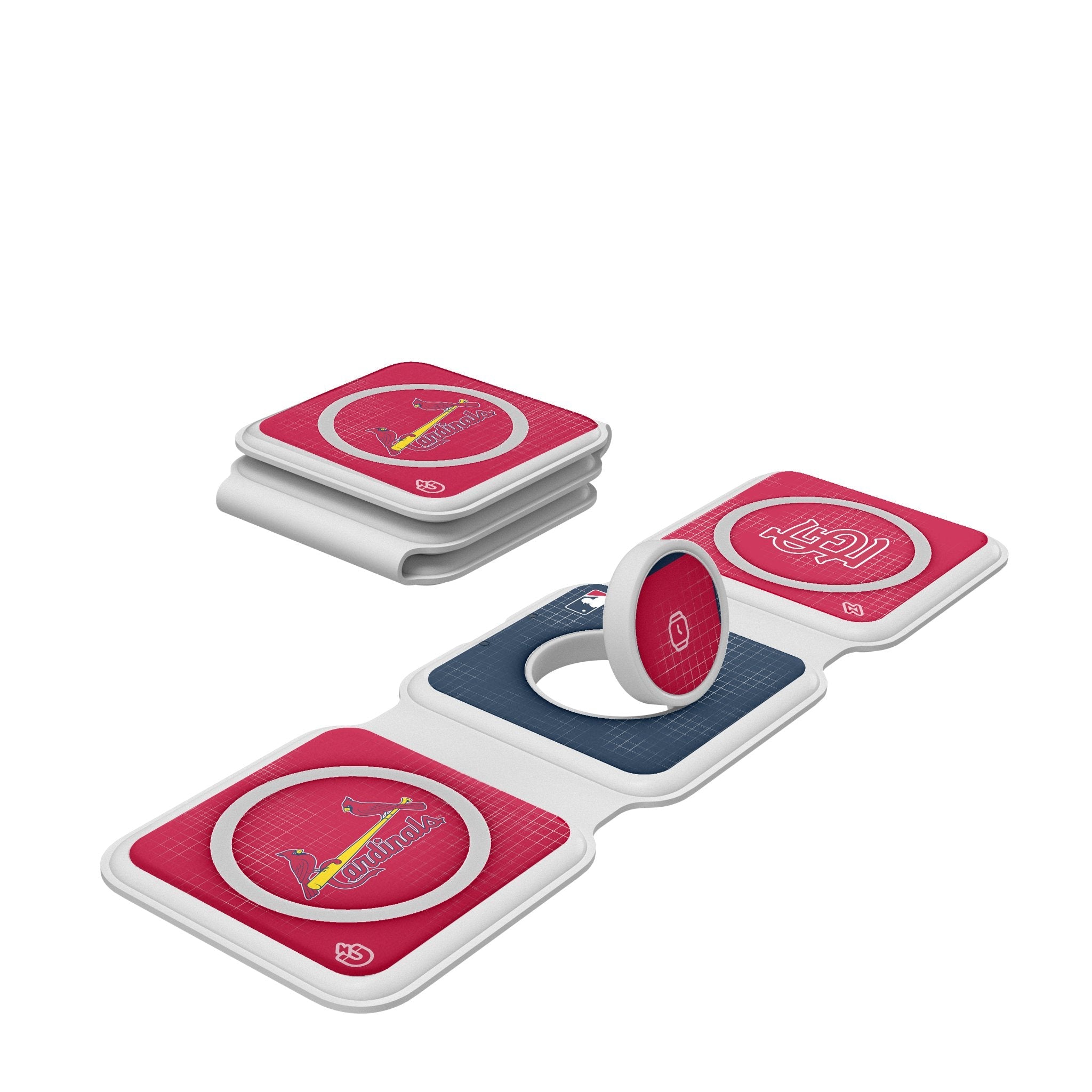 St Louis Cardinals Hatch Foldable 3 in 1 Charger - Sports Gifts, Sports Memorabilia, Sports Collectibles, Fan Shop