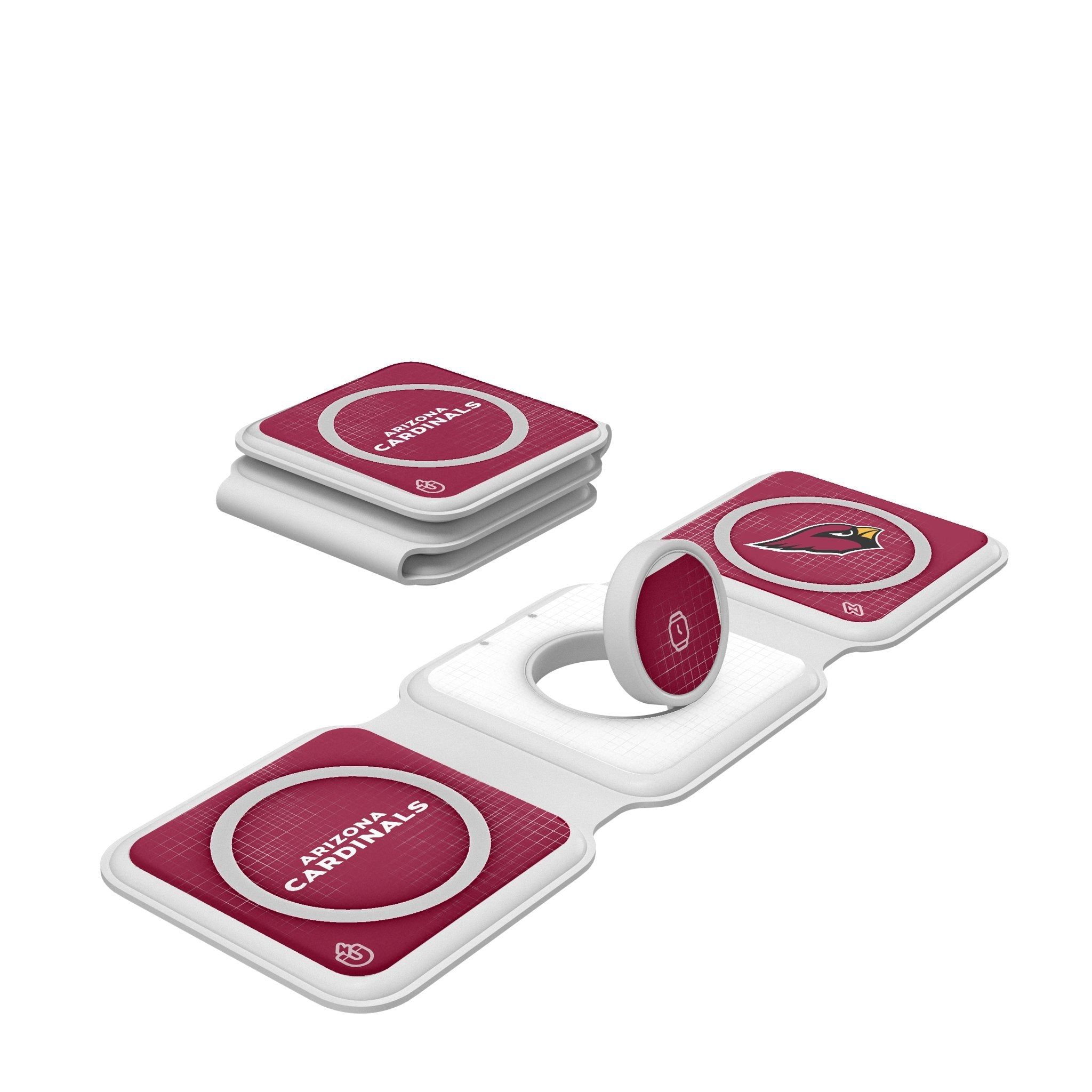 Arizona Cardinals Hatch Foldable 3 in 1 Charger - Sports Gifts, Sports Memorabilia, Sports Collectibles, Fan Shop