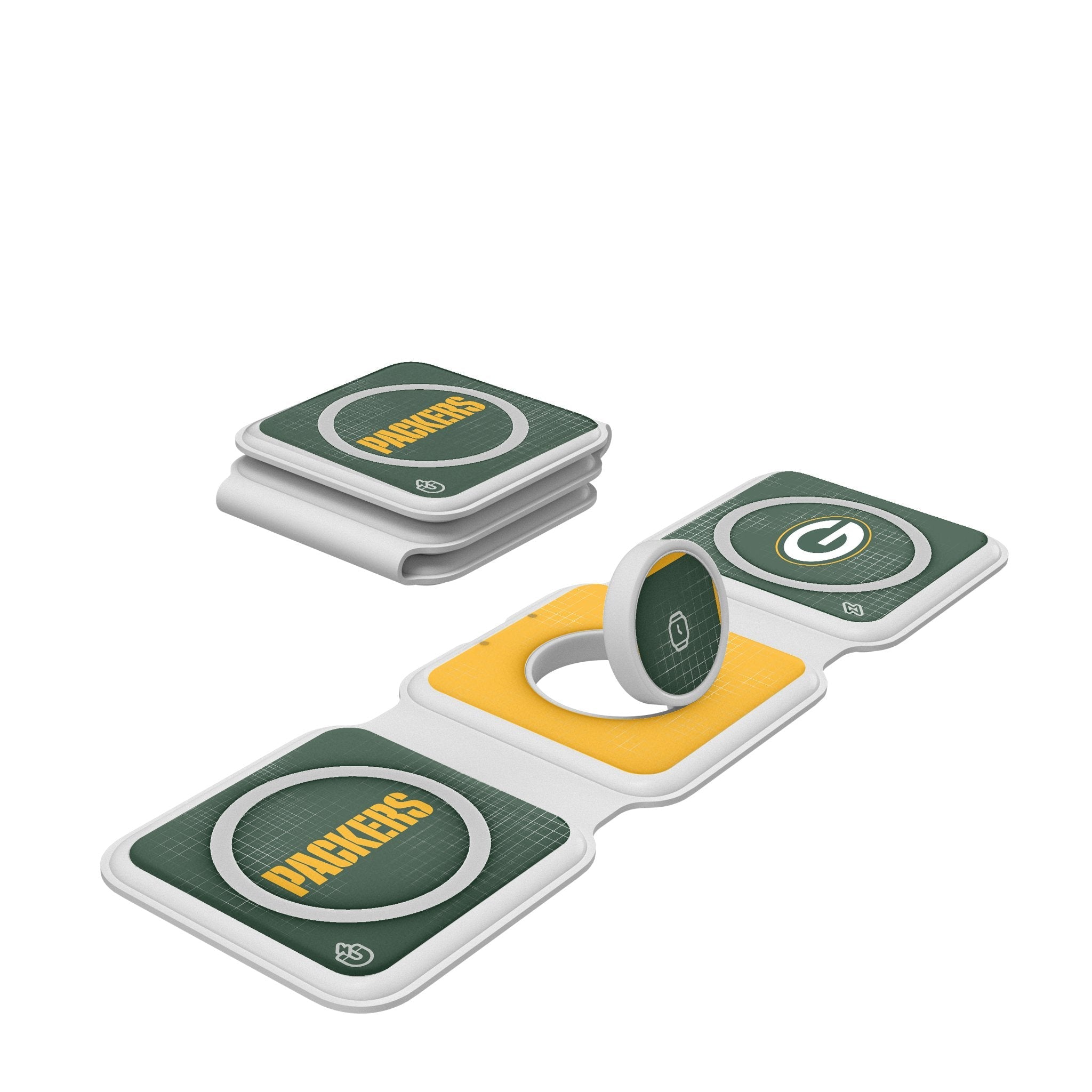 Green Bay Packers Hatch Foldable 3 in 1 Charger - Sports Gifts, Sports Memorabilia, Sports Collectibles, Fan Shop