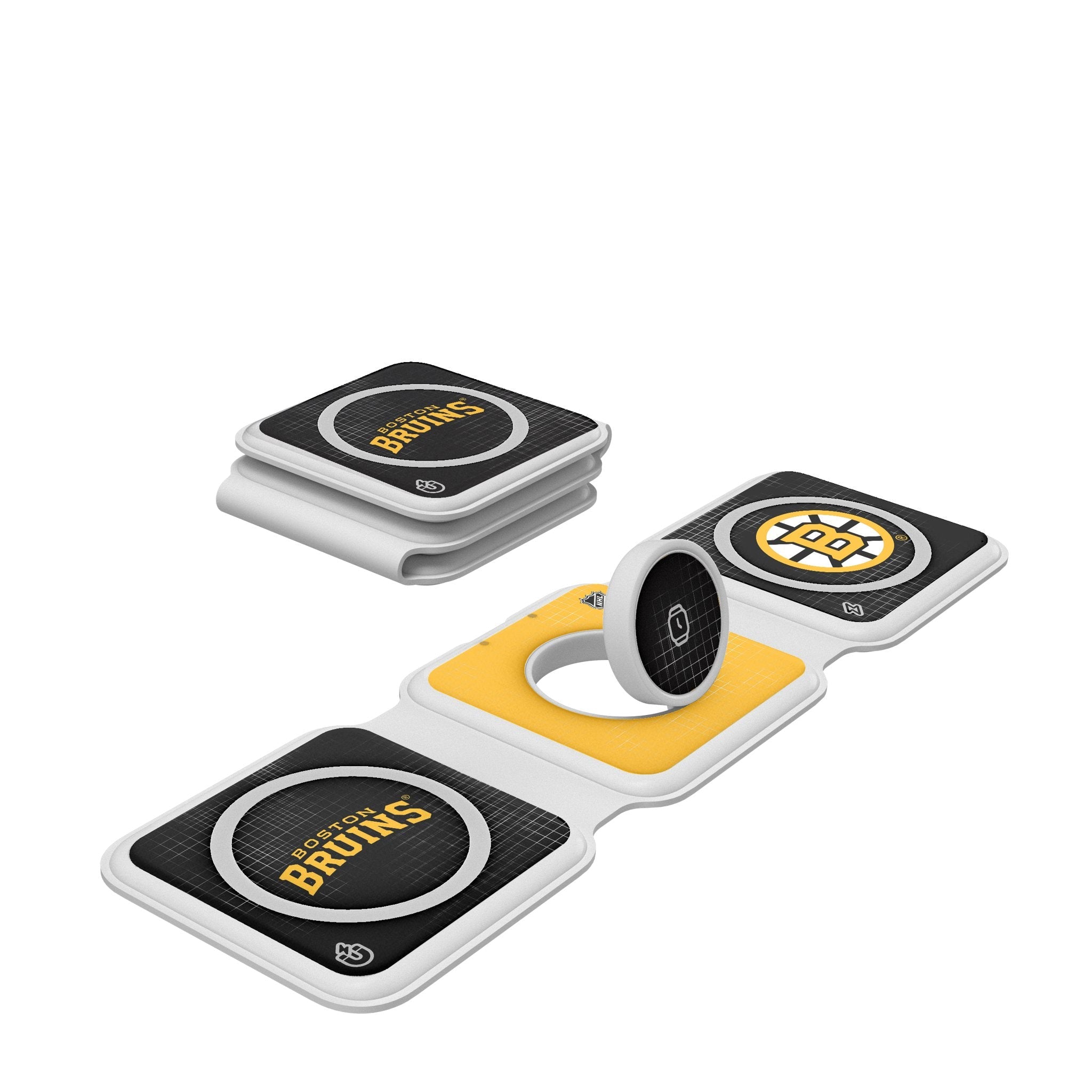 Boston Bruins Hatch Foldable 3 in 1 Charger - Sports Gifts, Sports Memorabilia, Sports Collectibles, Fan Shop