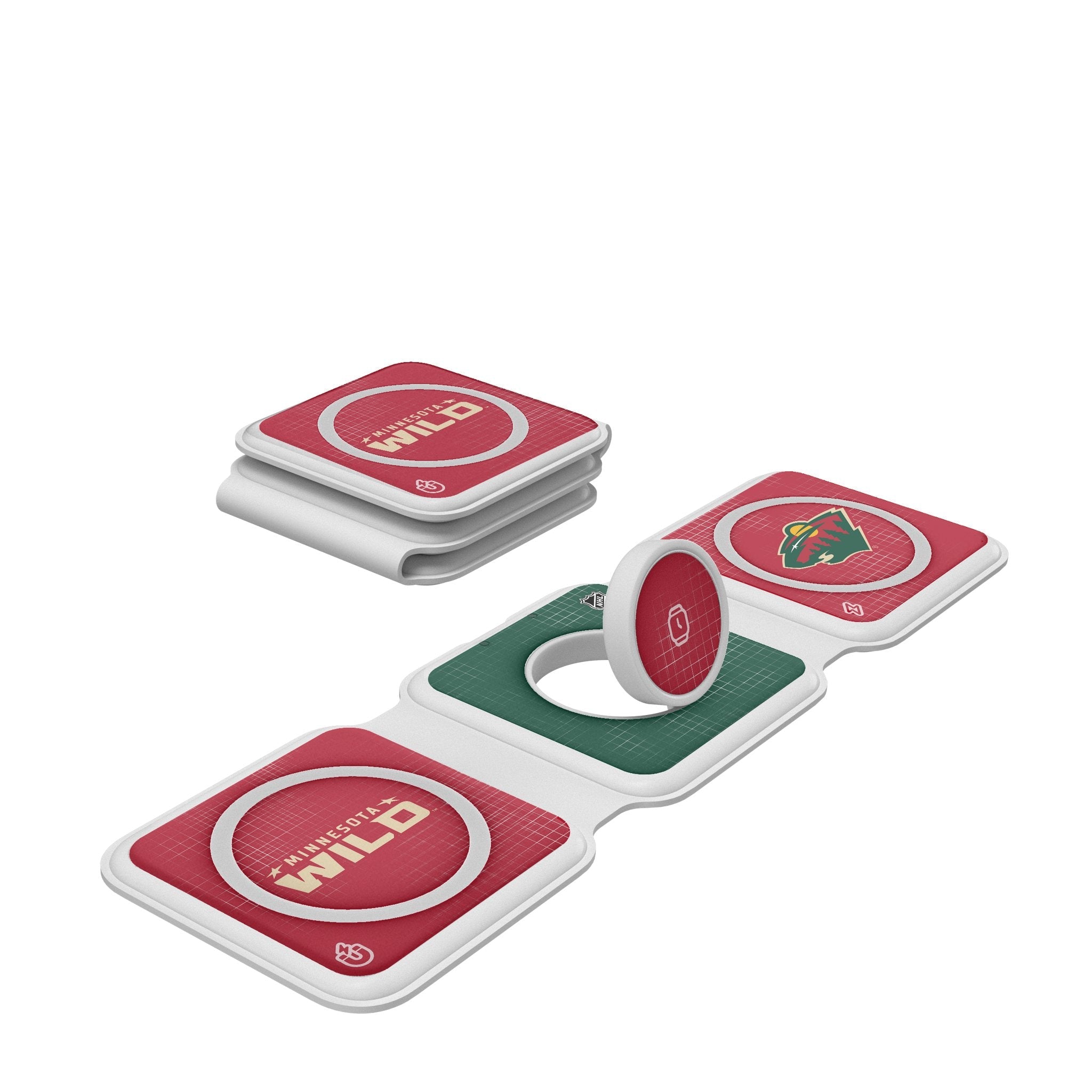 Minnesota Wild Hatch Foldable 3 in 1 Charger - Sports Gifts, Sports Memorabilia, Sports Collectibles, Fan Shop