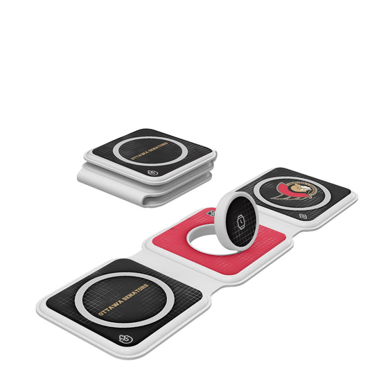 Ottawa Senators Hatch Foldable 3 in 1 Charger - Sports Gifts, Sports Memorabilia, Sports Collectibles, Fan Shop