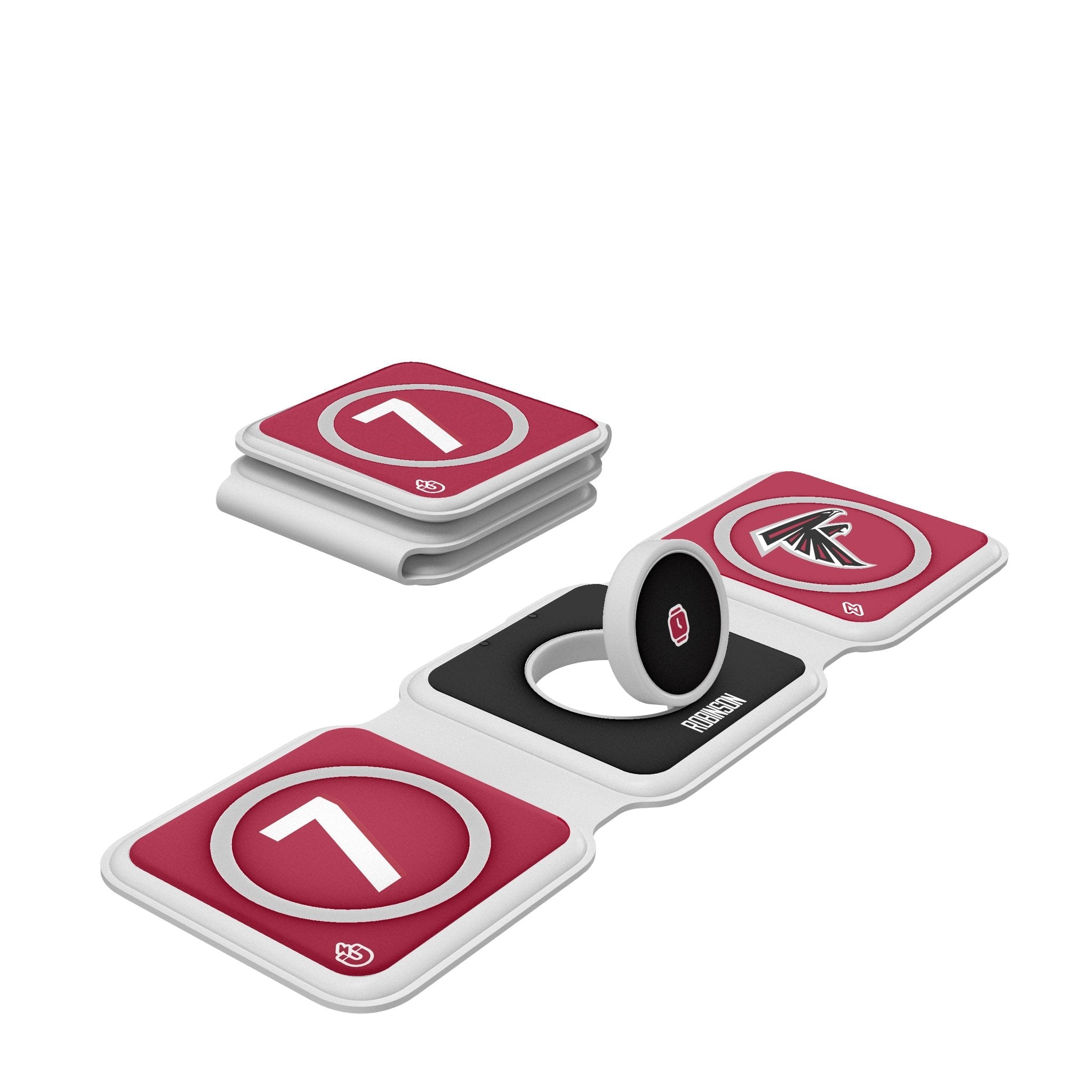 Bijan Robinson Atlanta Falcons 7 Ready Foldable 3 in 1 Charger - Sports Gifts, Sports Memorabilia, Sports Collectibles, Fan Shop