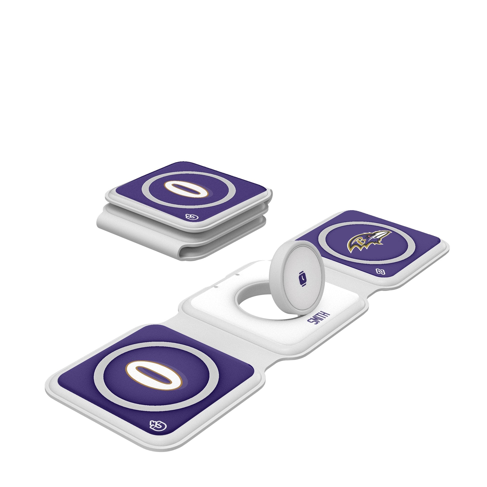 Roquan Smith Baltimore Ravens 0 Ready Foldable 3 in 1 Charger - Sports Gifts, Sports Memorabilia, Sports Collectibles, Fan Shop