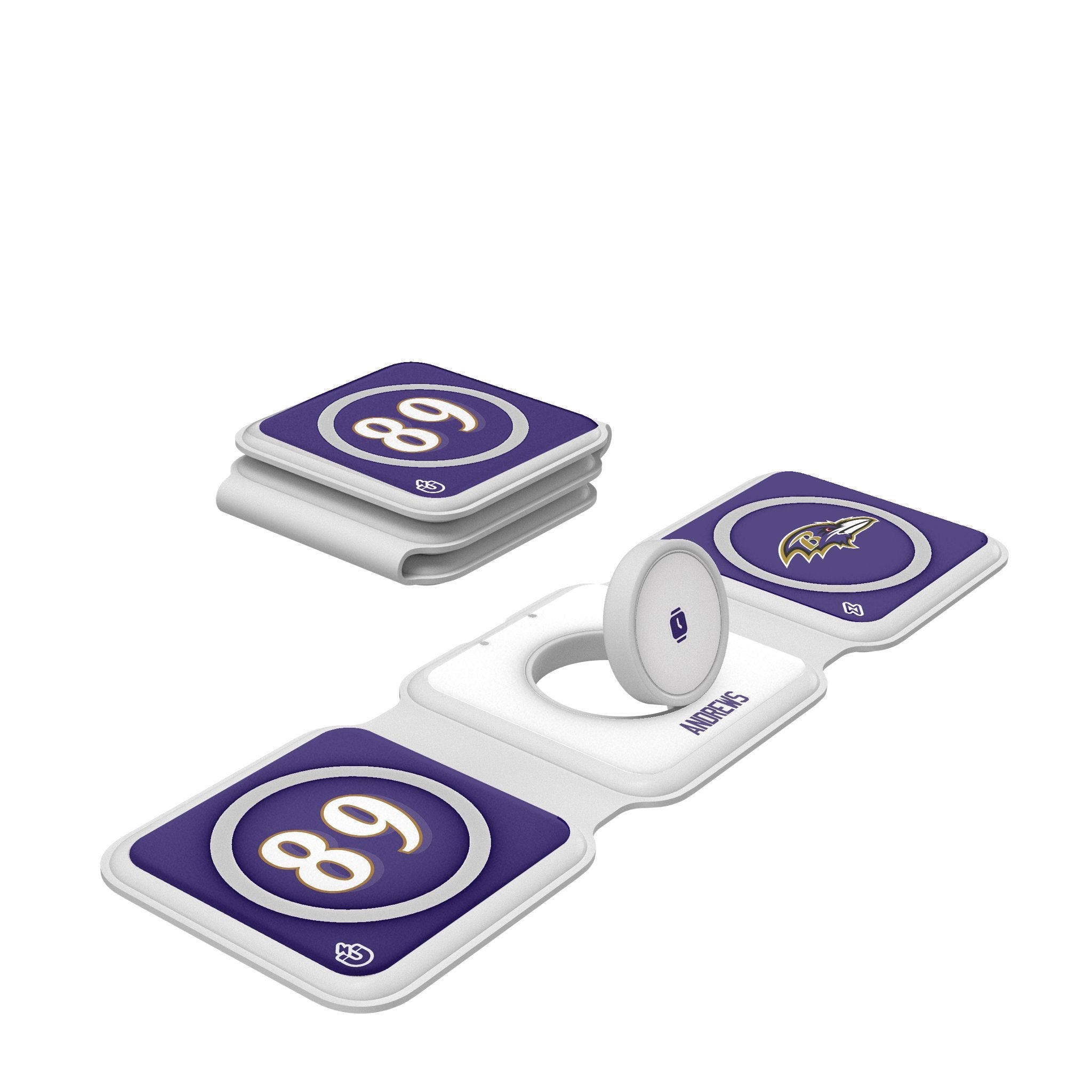 Mark Andrews Baltimore Ravens 89 Ready Foldable 3 in 1 Charger - Sports Gifts, Sports Memorabilia, Sports Collectibles, Fan Shop