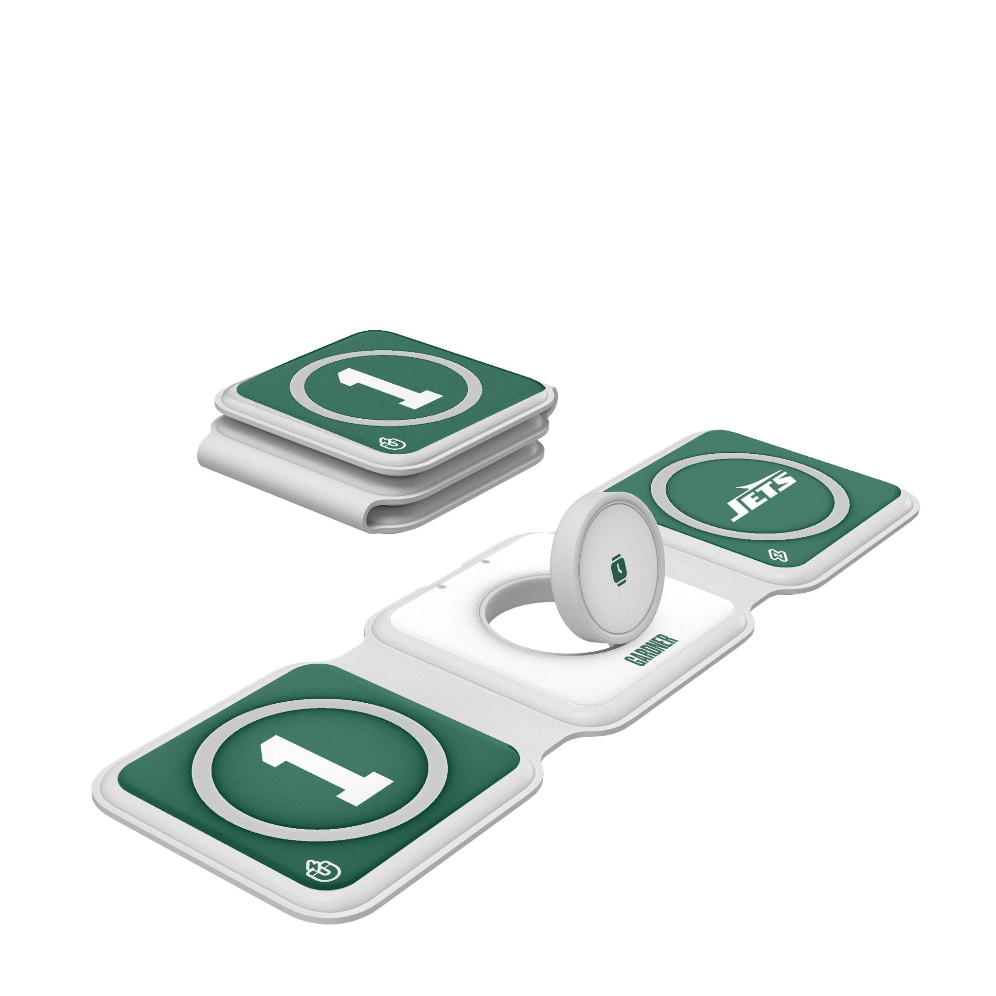 Sauce Gardner New York Jets 1 Ready Foldable 3 in 1 Charger - Sports Gifts, Sports Memorabilia, Sports Collectibles, Fan Shop