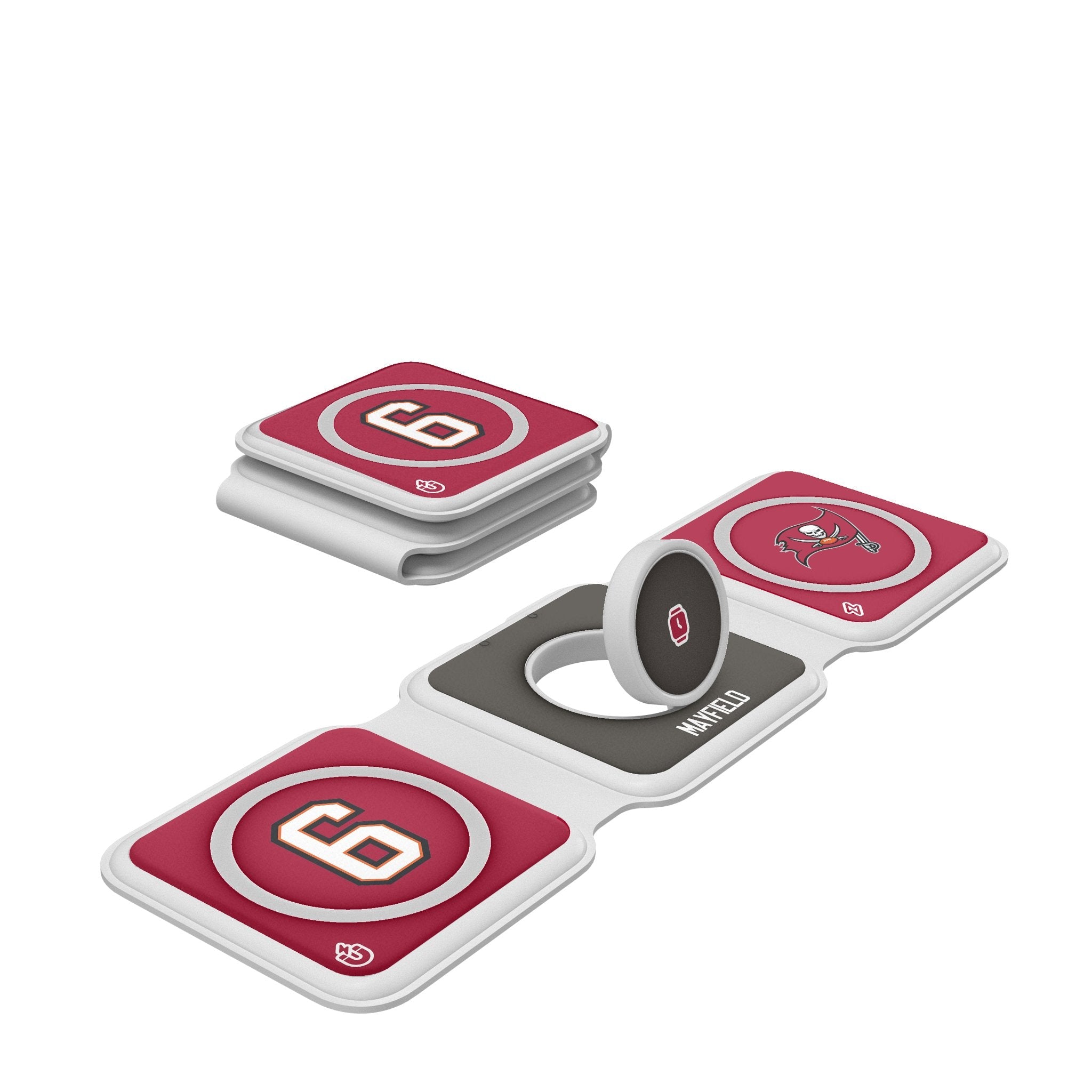 Baker Mayfield Tampa Bay Buccaneers 6 Ready Foldable 3 in 1 Charger - Sports Gifts, Sports Memorabilia, Sports Collectibles, Fan Shop