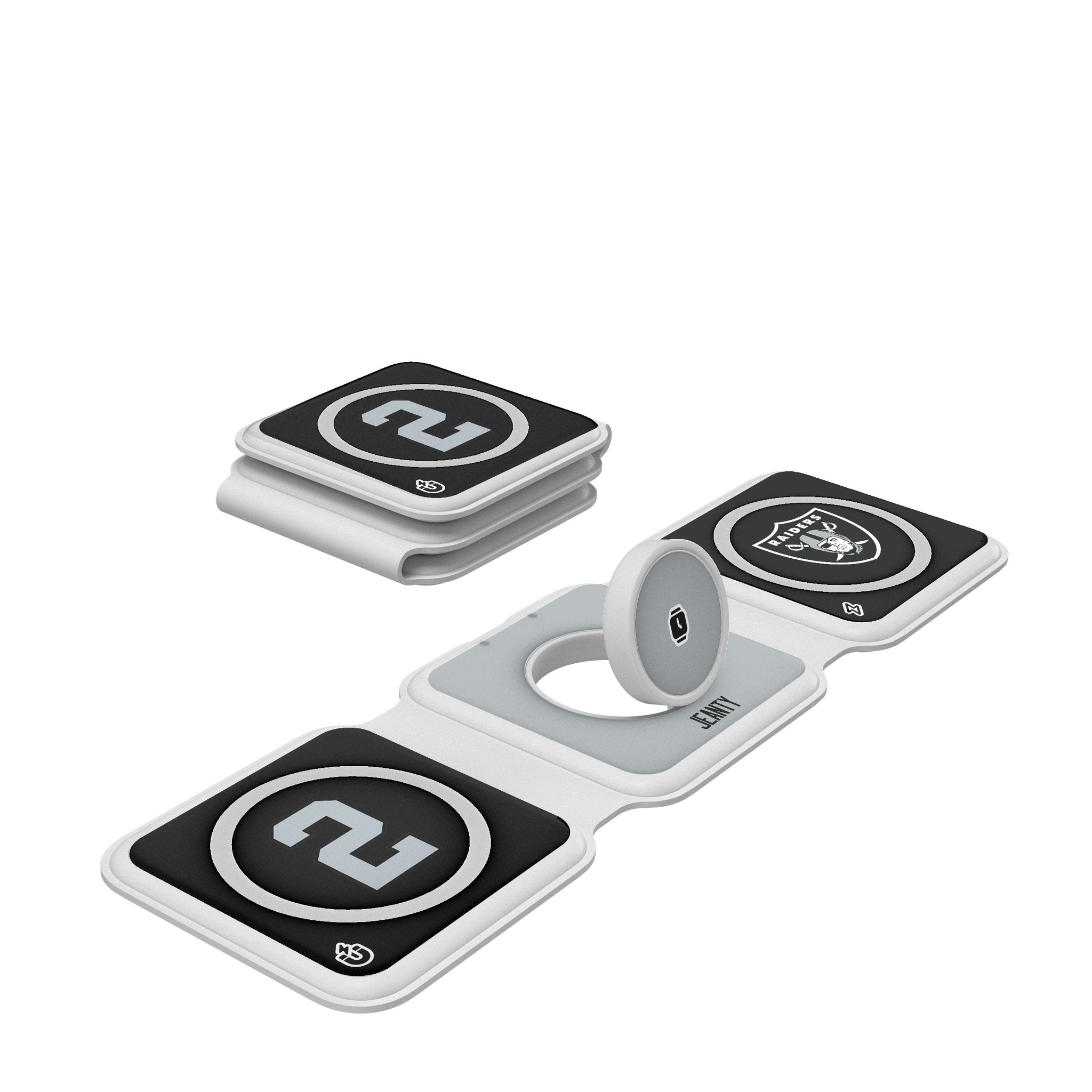 Ashton Jeanty Las Vegas Raiders 2 Game Tactic Foldable 3 in 1 Charger - Sports Gifts, Sports Memorabilia, Sports Collectibles, Fan Shop