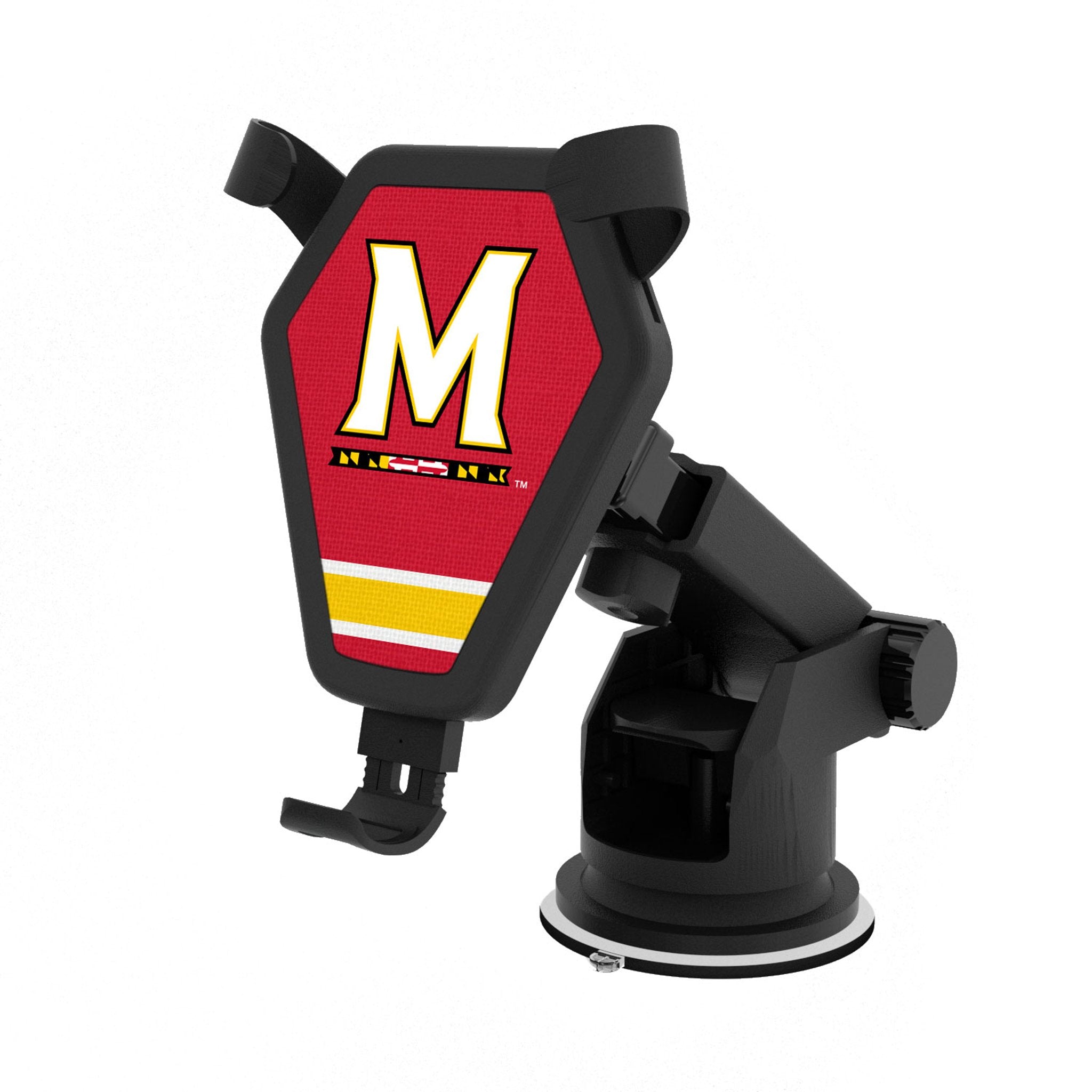 University of Maryland Terrapins Stripe Wireless Car Charger - Sports Gifts, Sports Memorabilia, Sports Collectibles, Fan Shop