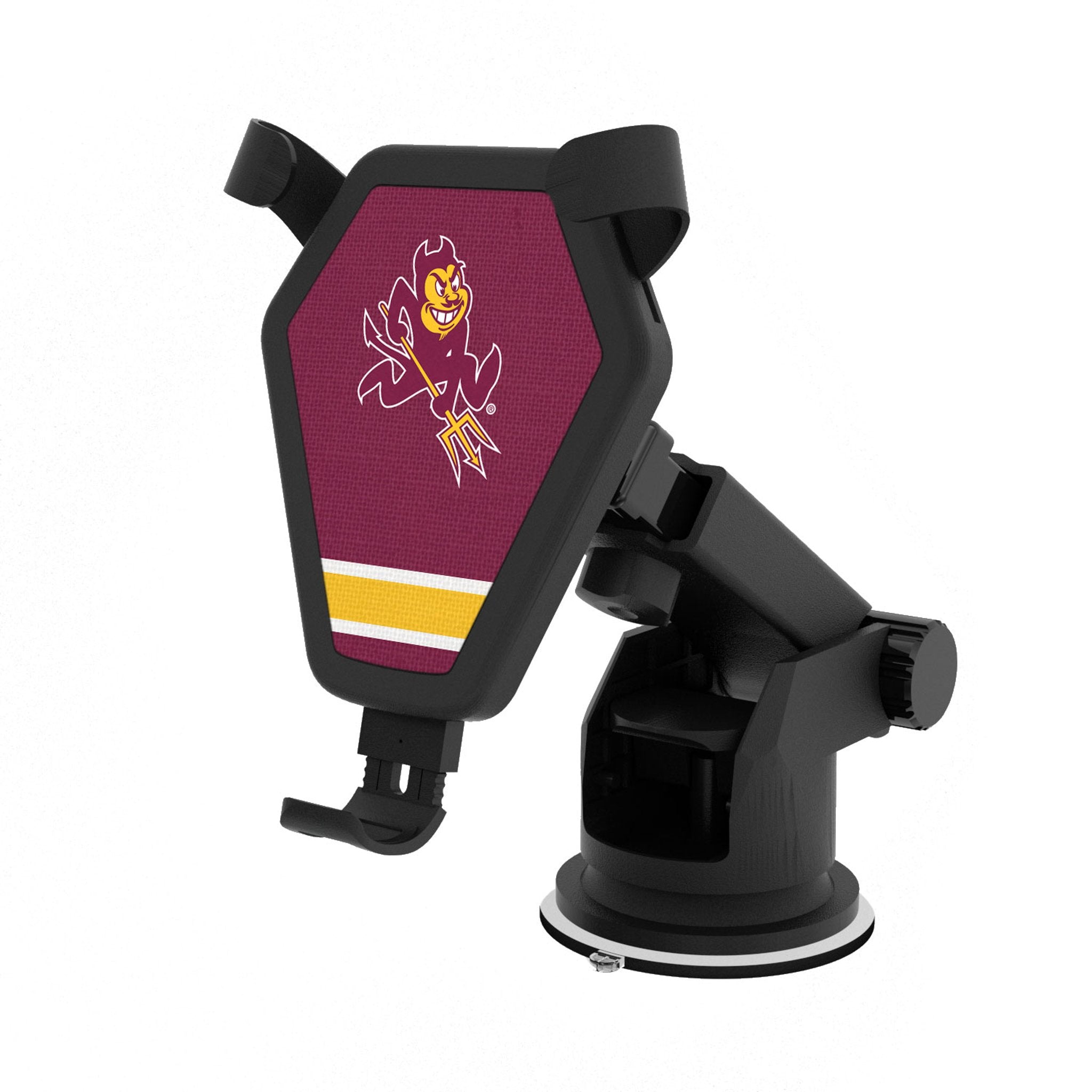 Arizona State University Sparky Stripe Wireless Car Charger - Sports Gifts, Sports Memorabilia, Sports Collectibles, Fan Shop