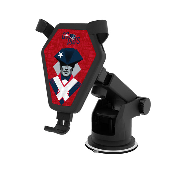 New England Patriots 2024 Illustrated Limited Edition Wireless Car Charger-0