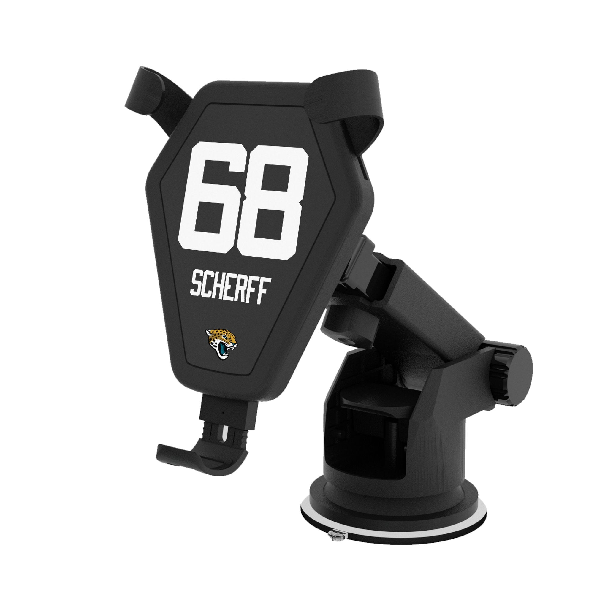Brandon Scherff Jacksonville Jaguars 68 Ready Wireless Car Charger - Sports Gifts, Sports Memorabilia, Sports Collectibles, Fan Shop
