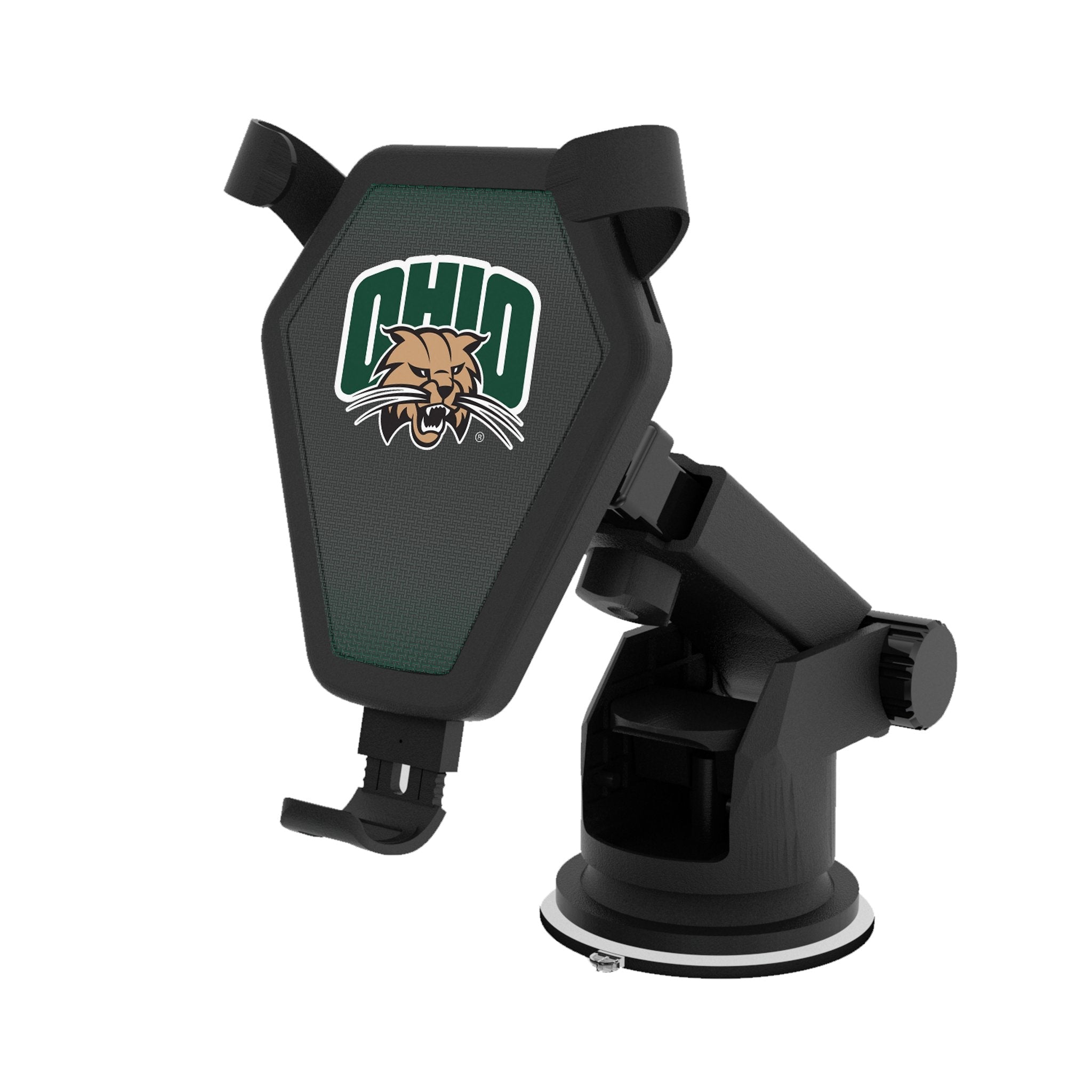 Ohio University Bobcats Linen Wireless Car Charger - Sports Gifts, Sports Memorabilia, Sports Collectibles, Fan Shop