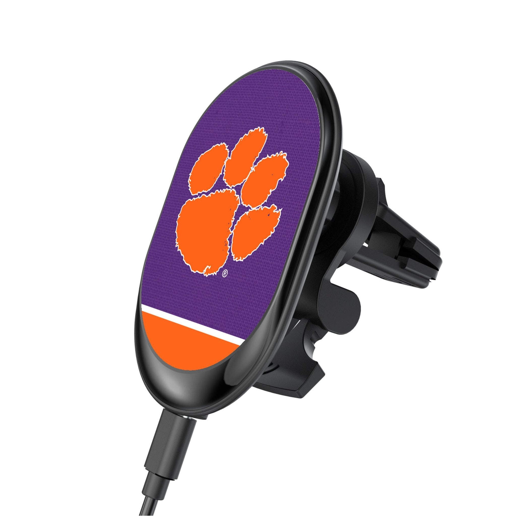 Clemson University Tigers Endzone Solid Wireless Mag Car Charger - Sports Gifts, Sports Memorabilia, Sports Collectibles, Fan Shop