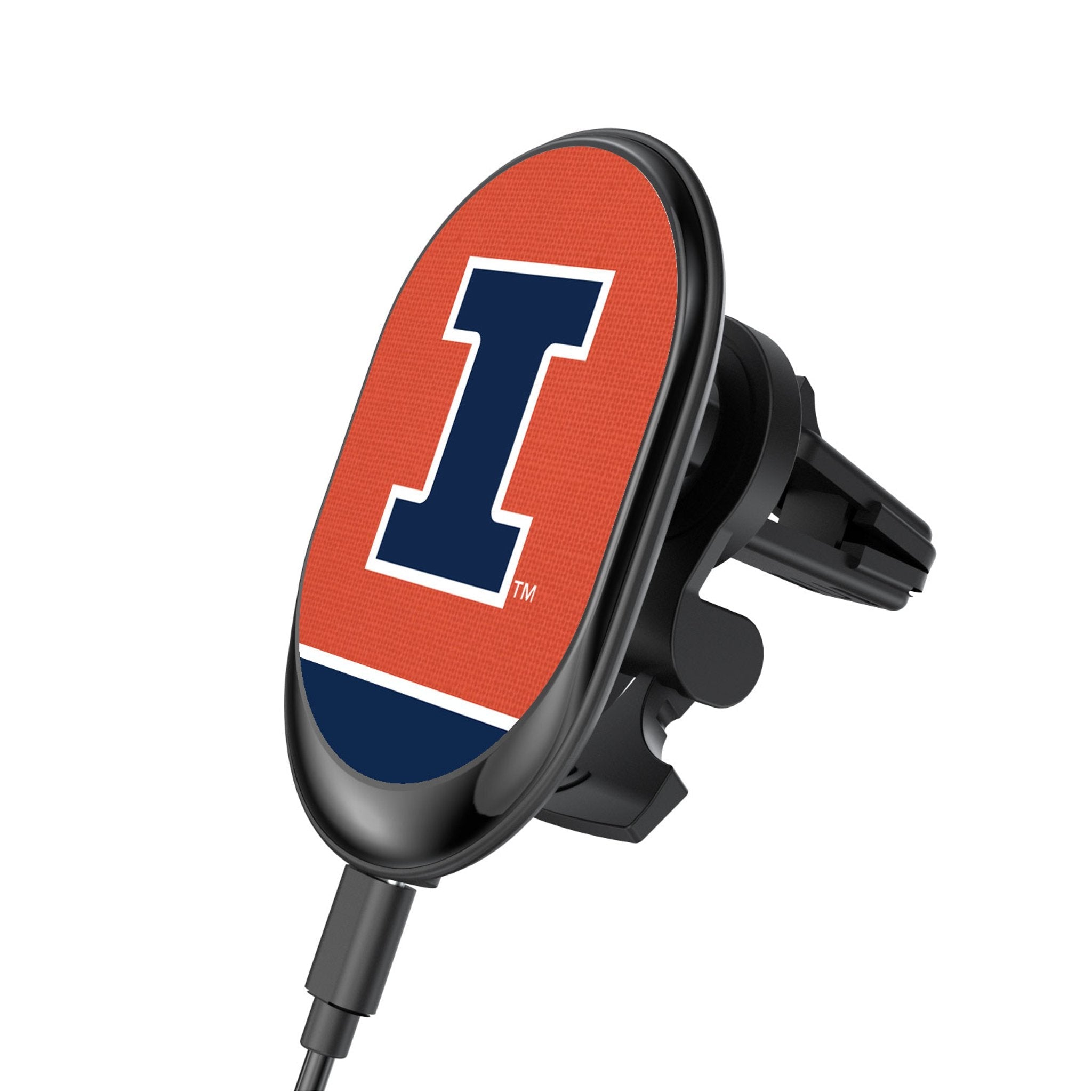 University of Illinois Fighting Illini Endzone Solid Wireless Mag Car Charger - Sports Gifts, Sports Memorabilia, Sports Collectibles, Fan Shop