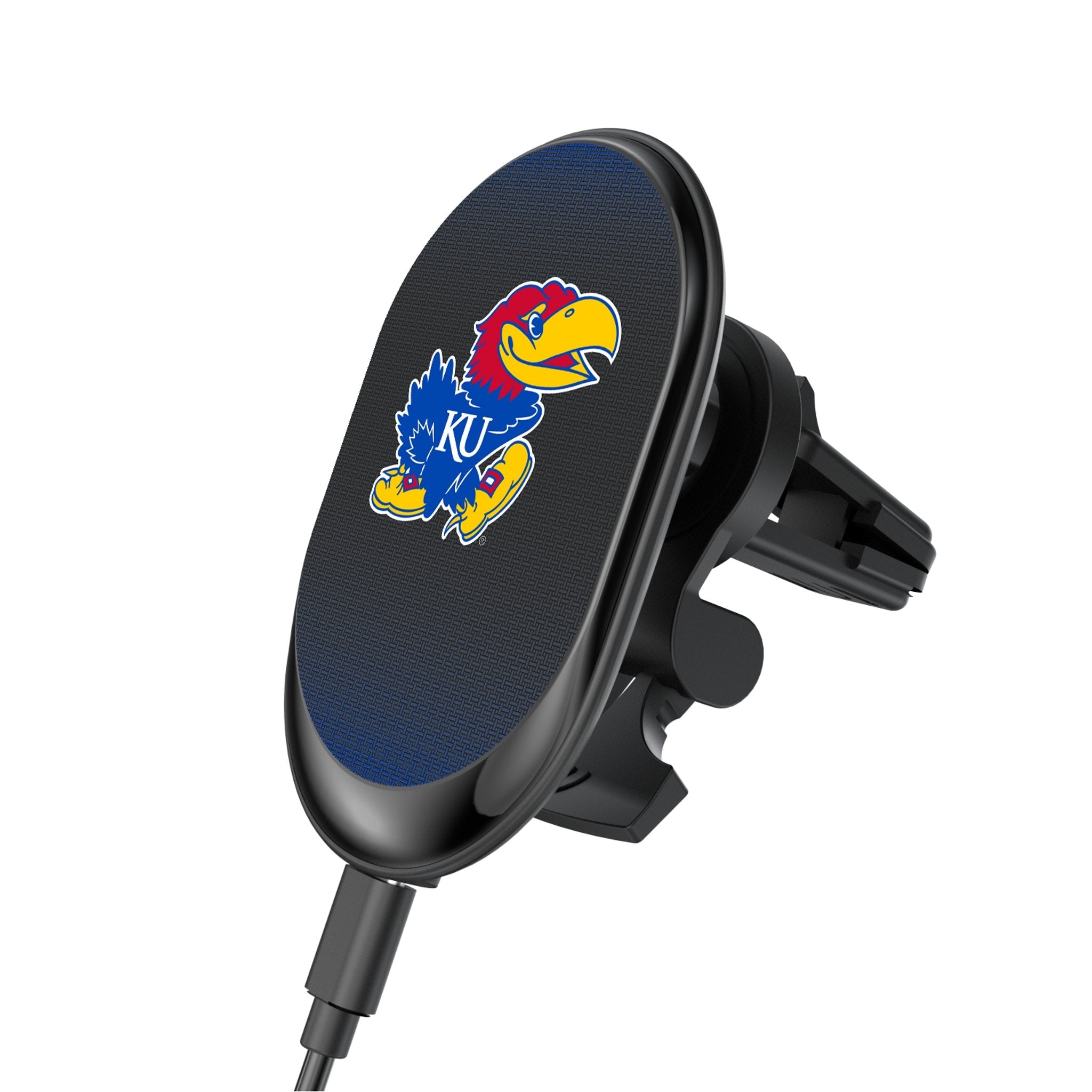 University of Kansas Jayhawks Linen Wireless Mag Car Charger - Sports Gifts, Sports Memorabilia, Sports Collectibles, Fan Shop