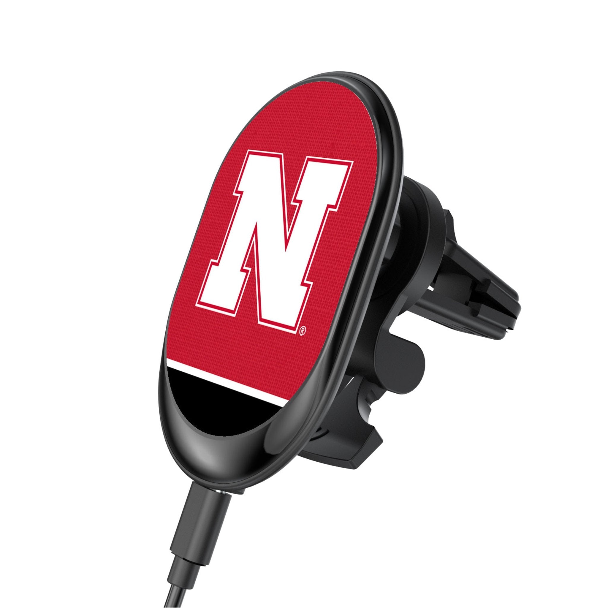 University of Nebraska Huskers Block N Endzone Solid Wireless Mag Car Charger - Sports Gifts, Sports Memorabilia, Sports Collectibles, Fan Shop