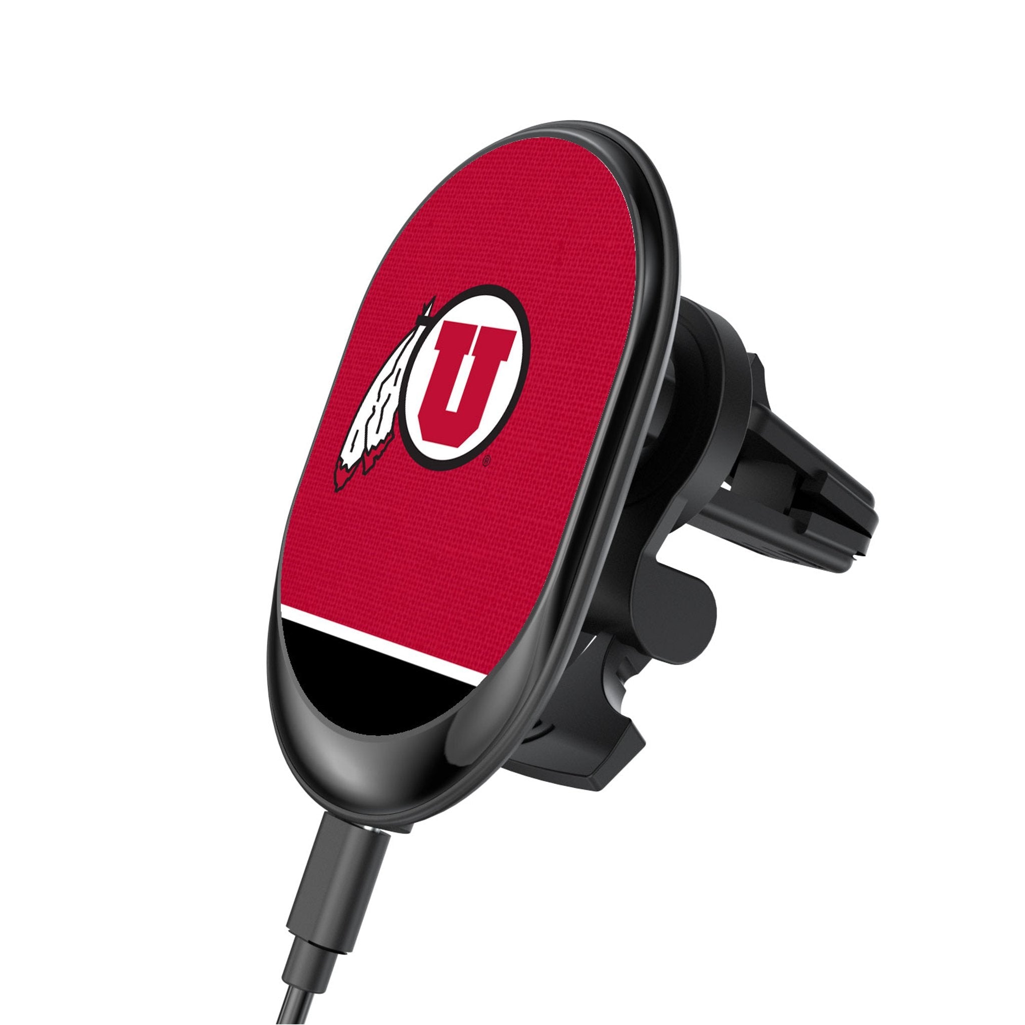 University of Utah Utes Endzone Solid Wireless Mag Car Charger - Sports Gifts, Sports Memorabilia, Sports Collectibles, Fan Shop