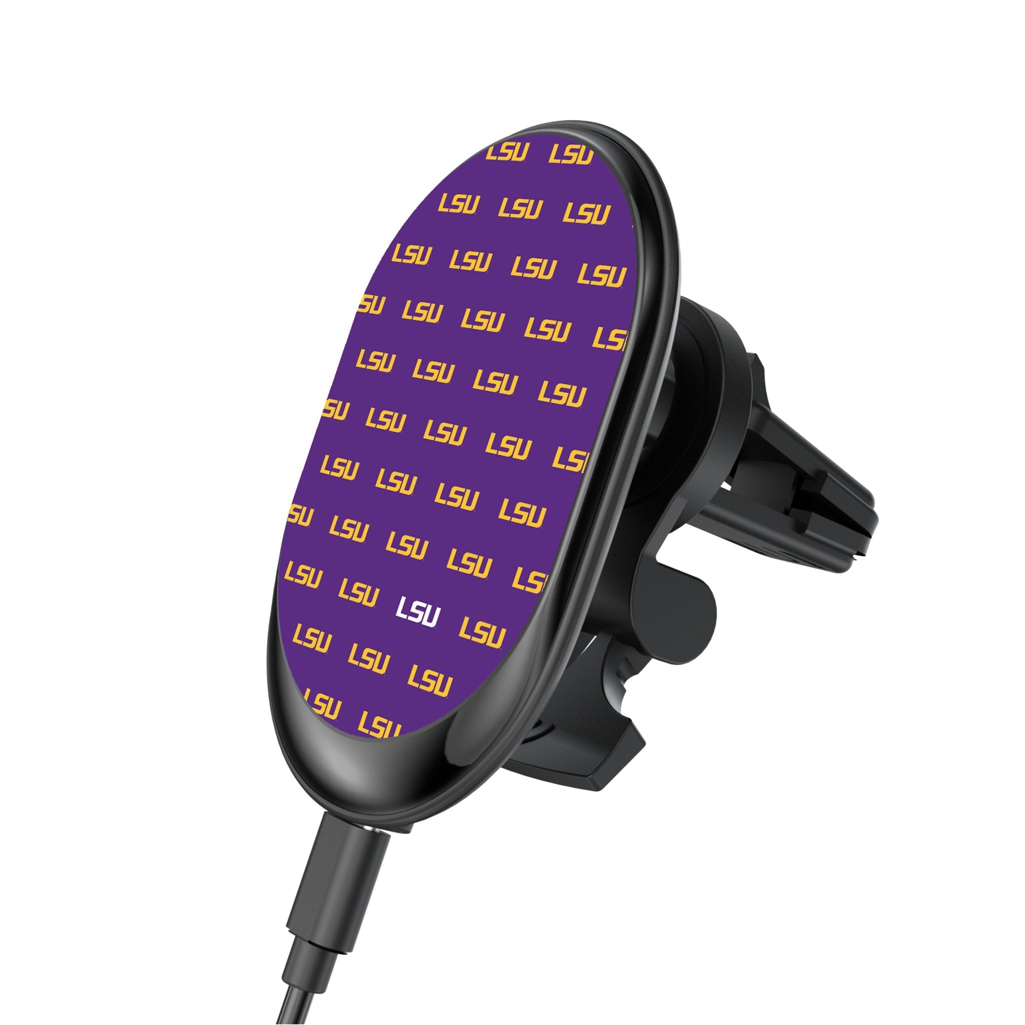 Louisiana State University Tigers Fashion Pattern Wireless Mag Car Charger - Sports Gifts, Sports Memorabilia, Sports Collectibles, Fan Shop