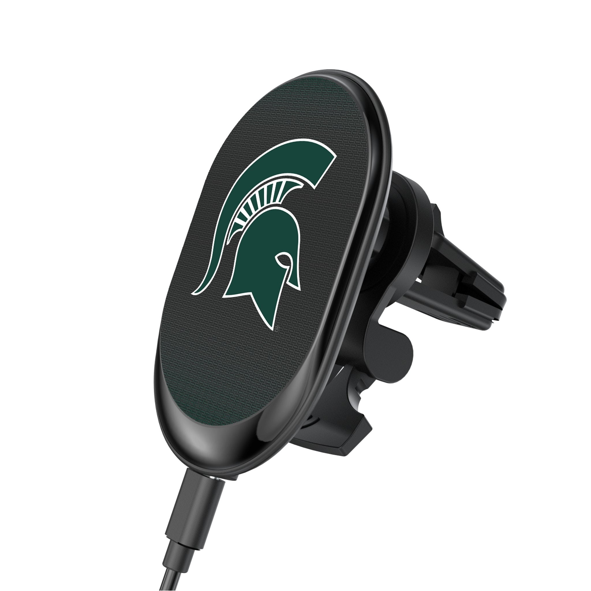Michigan State University Spartans Linen Wireless Mag Car Charger - Sports Gifts, Sports Memorabilia, Sports Collectibles, Fan Shop