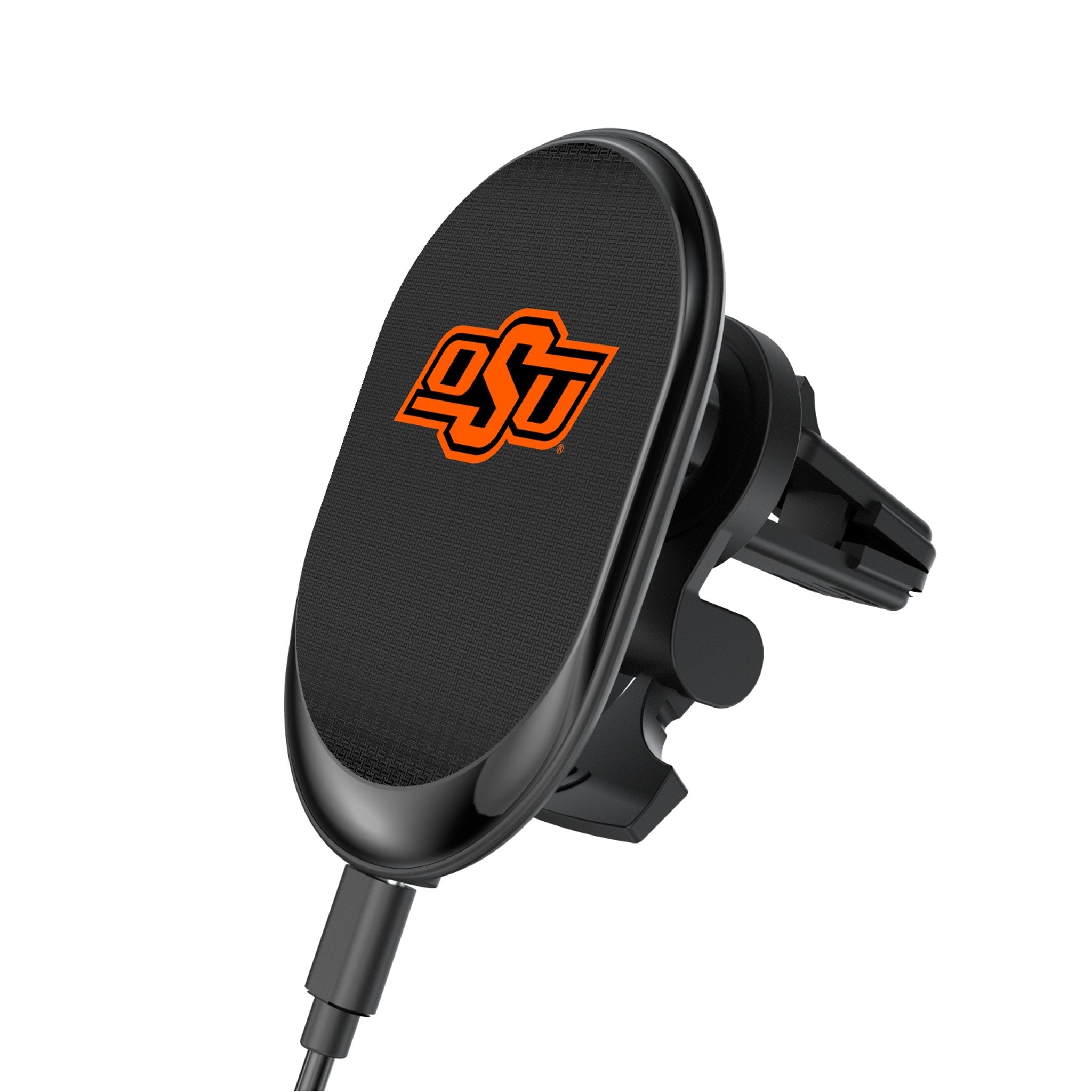 Oklahoma State University Cowboys Linen Wireless Mag Car Charger - Sports Gifts, Sports Memorabilia, Sports Collectibles, Fan Shop