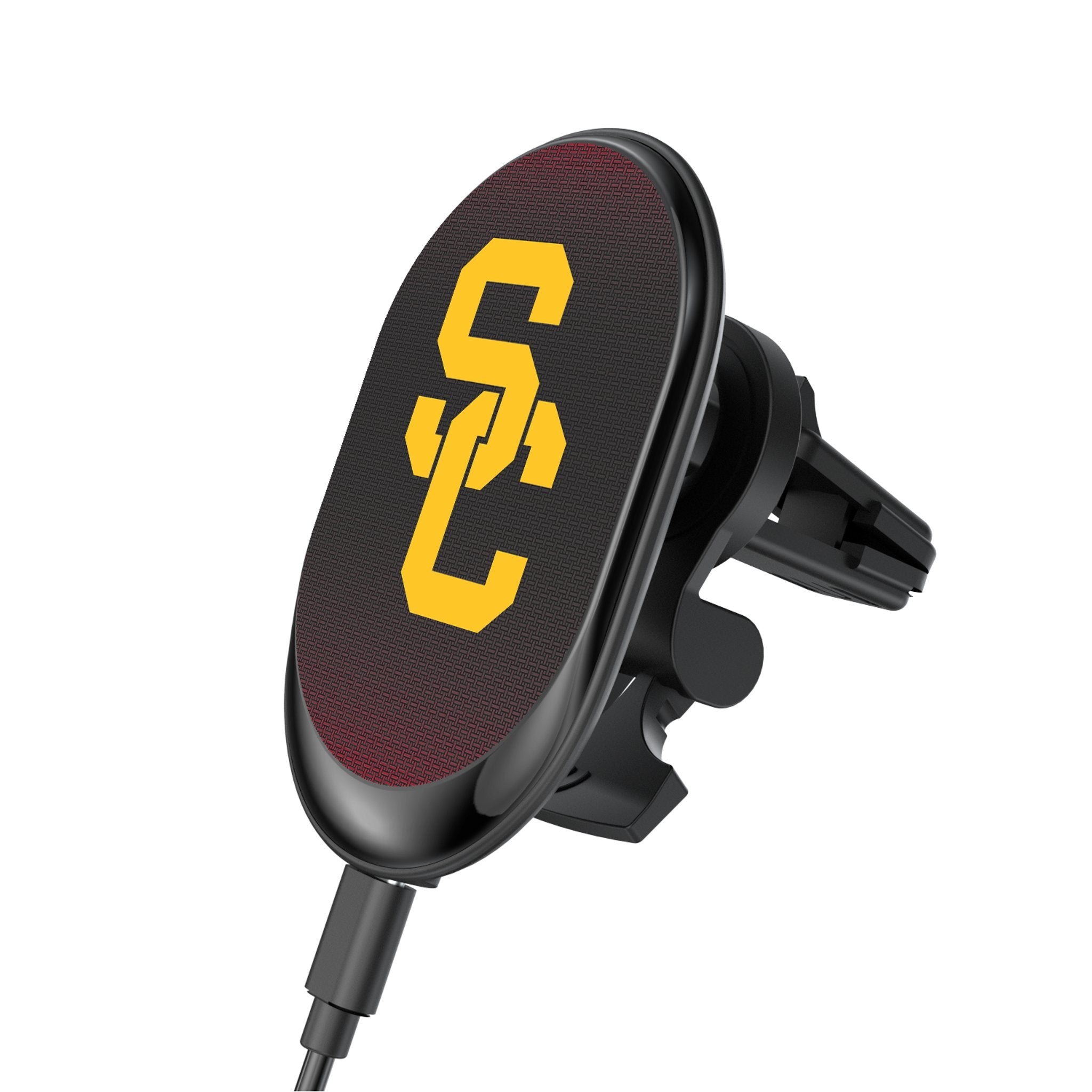 University of Southern California Trojans Linen Wireless Mag Car Charger - Sports Gifts, Sports Memorabilia, Sports Collectibles, Fan Shop