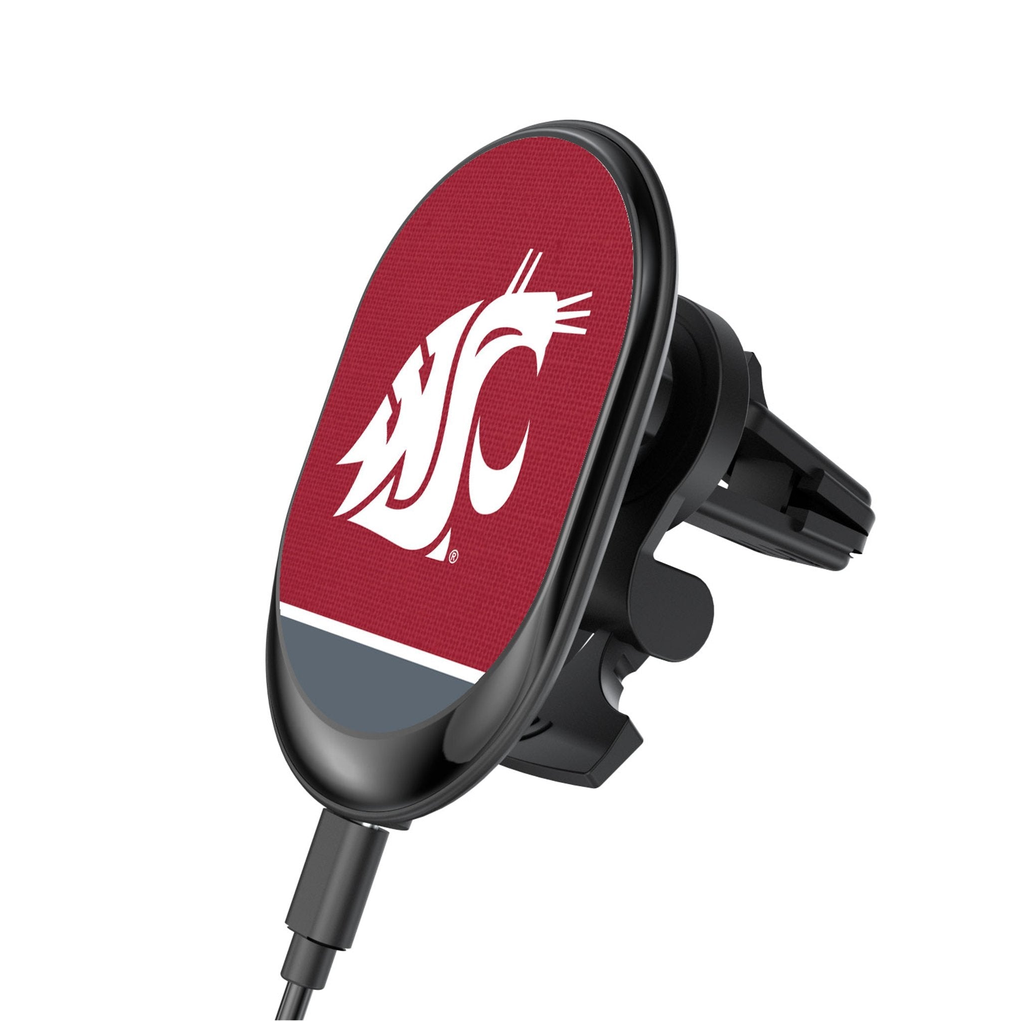 Washington State University Cougars Endzone Solid Wireless Mag Car Charger - Sports Gifts, Sports Memorabilia, Sports Collectibles, Fan Shop