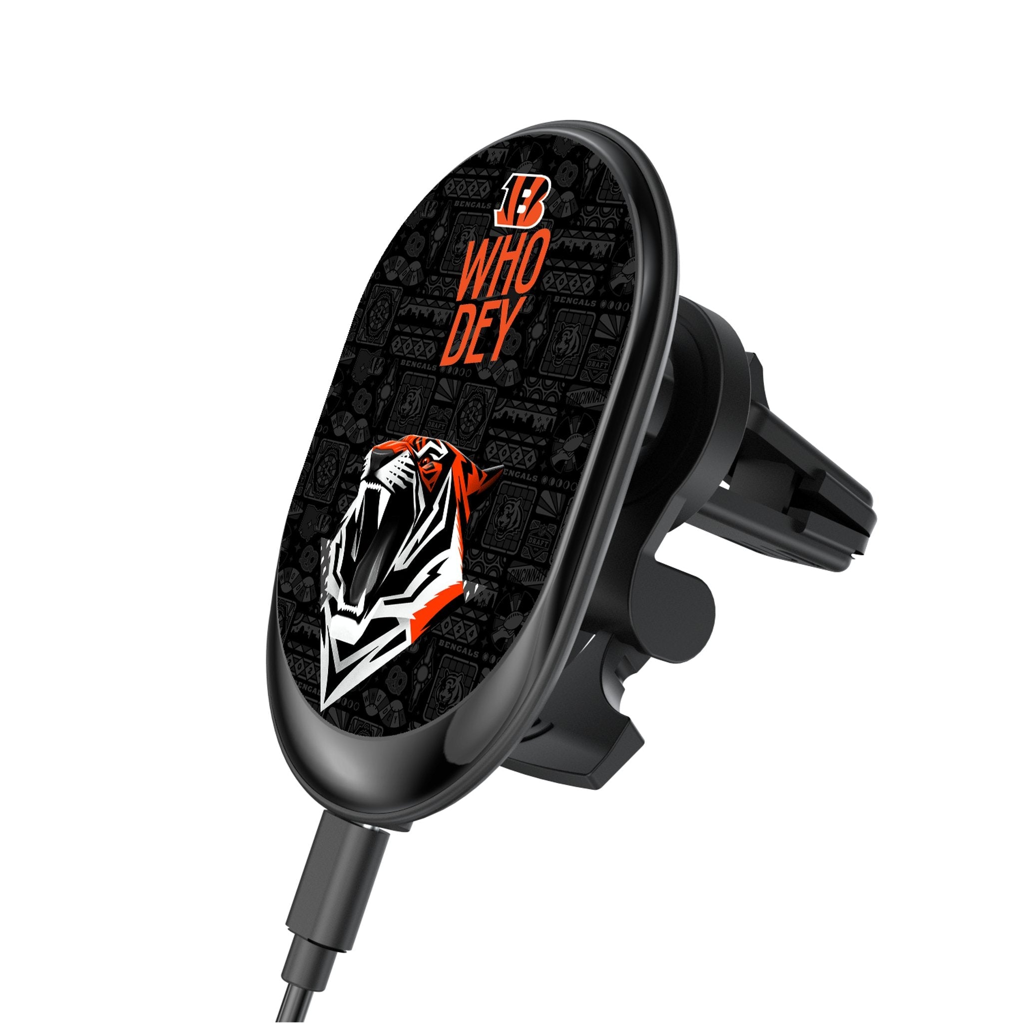 Cincinnati Bengals 2024 Illustrated Limited Edition Wireless Car Charger - Sports Gifts, Sports Memorabilia, Sports Collectibles, Fan Shop