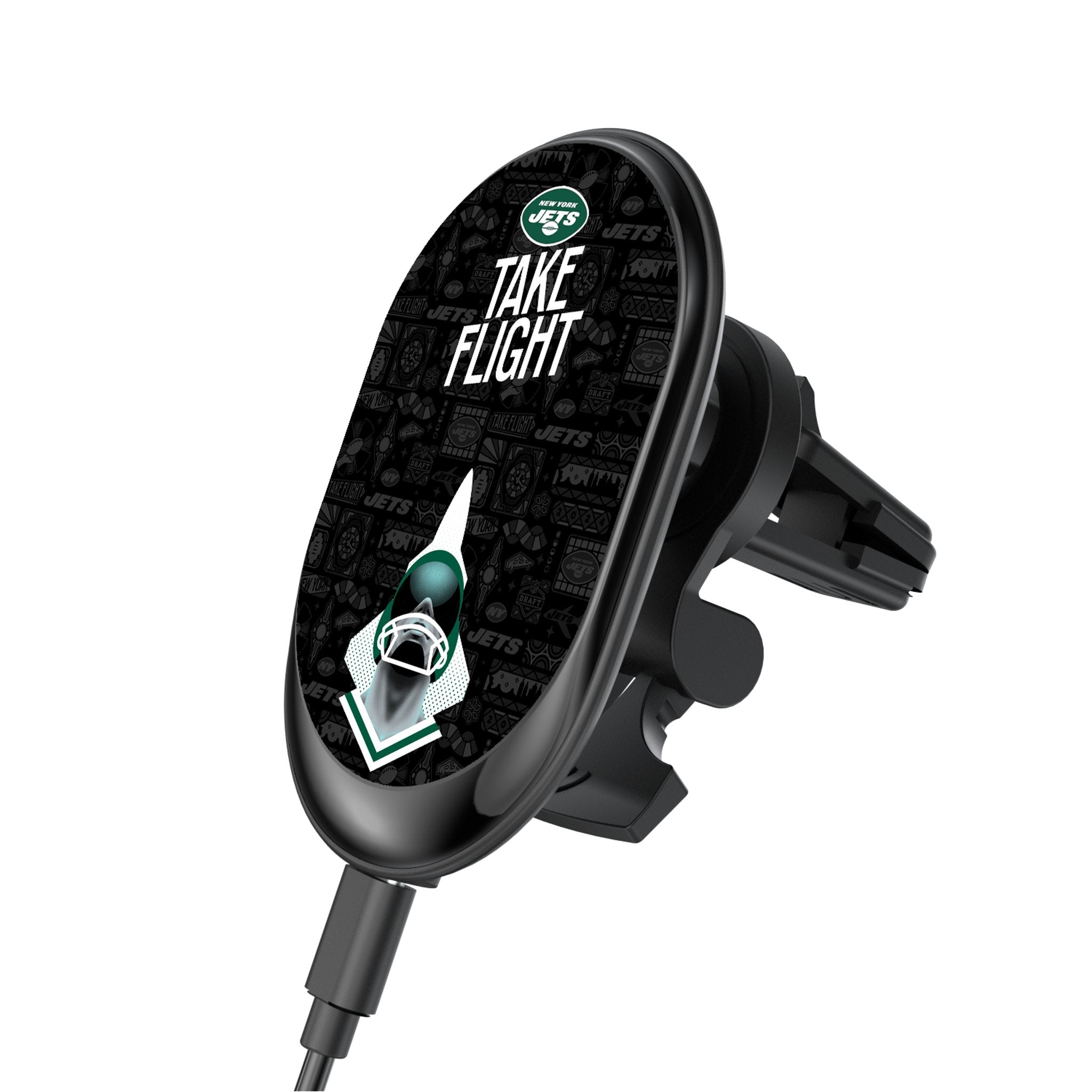 New York Jets 2024 Illustrated Limited Edition Wireless Car Charger - Sports Gifts, Sports Memorabilia, Sports Collectibles, Fan Shop