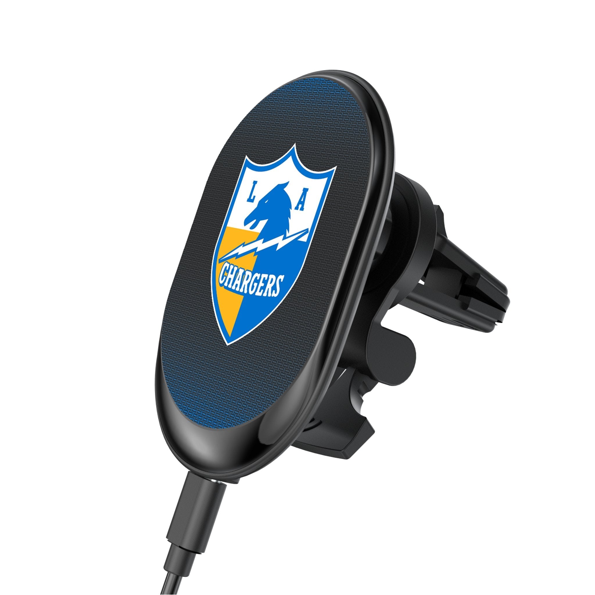 Los Angeles Chargers Historic Collection Linen Wireless Mag Car Charger - Sports Gifts, Sports Memorabilia, Sports Collectibles, Fan Shop