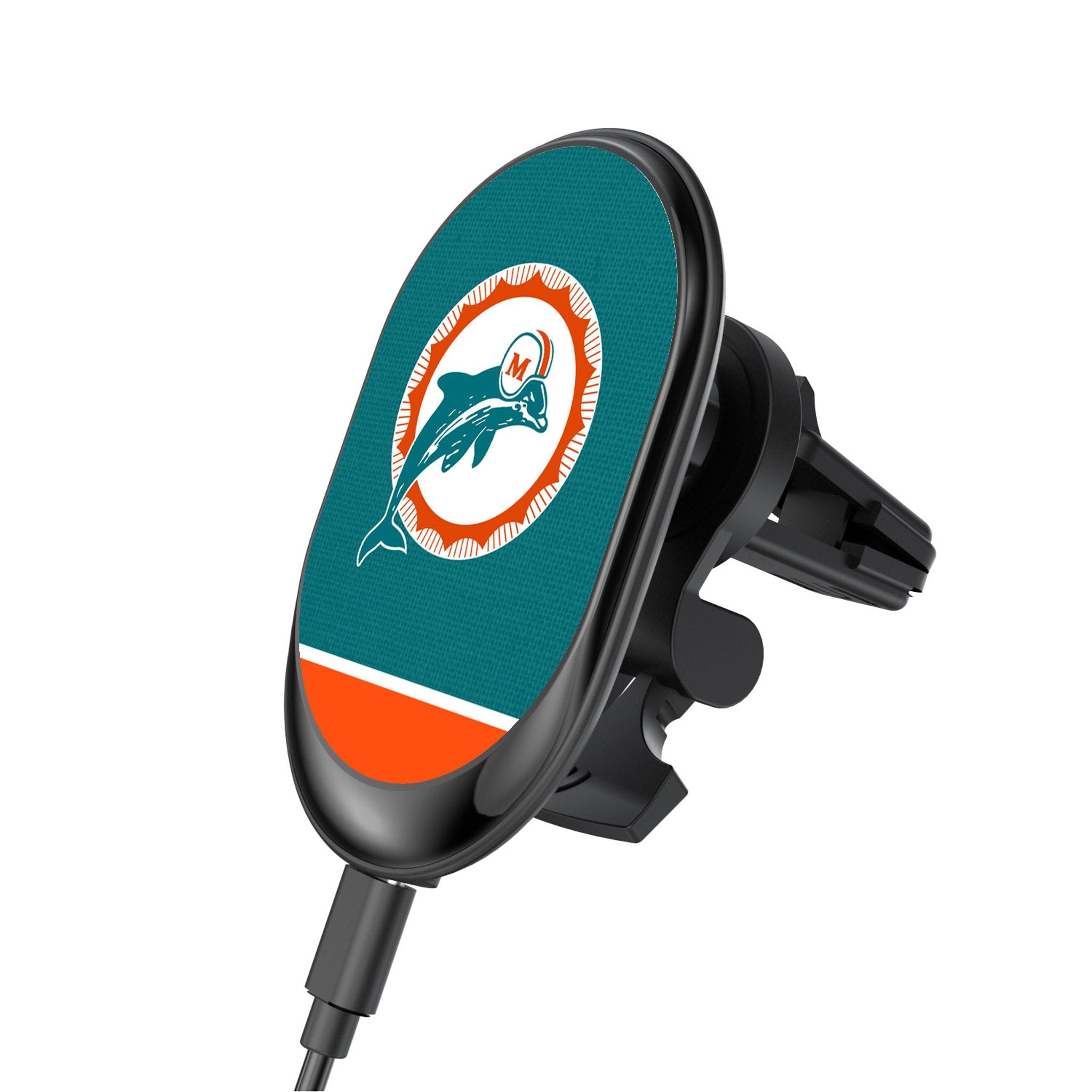 Miami Dolphins 1966-1973 Historic Collection Endzone Solid Wireless Mag Car Charger - Sports Gifts, Sports Memorabilia, Sports Collectibles, Fan Shop