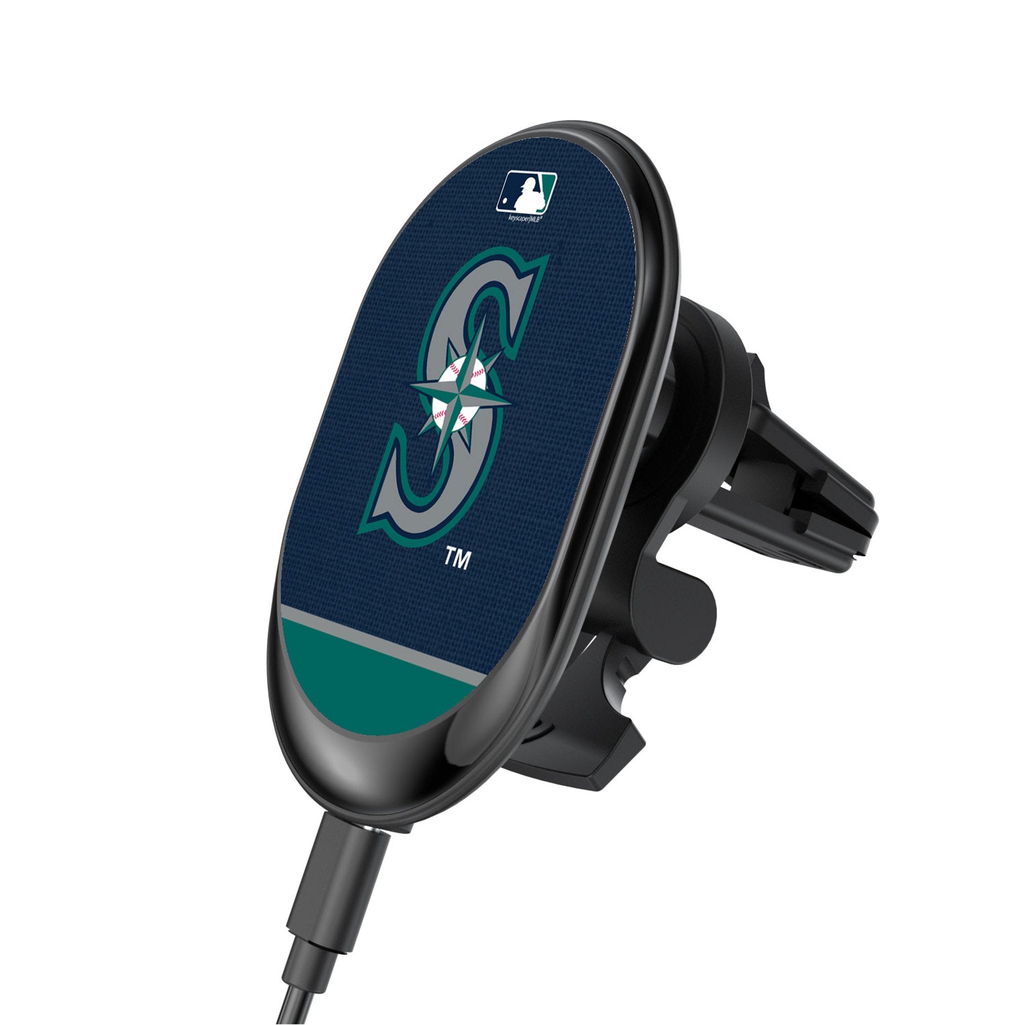 Seattle Mariners Endzone Solid Wireless Mag Car Charger - Sports Gifts, Sports Memorabilia, Sports Collectibles, Fan Shop