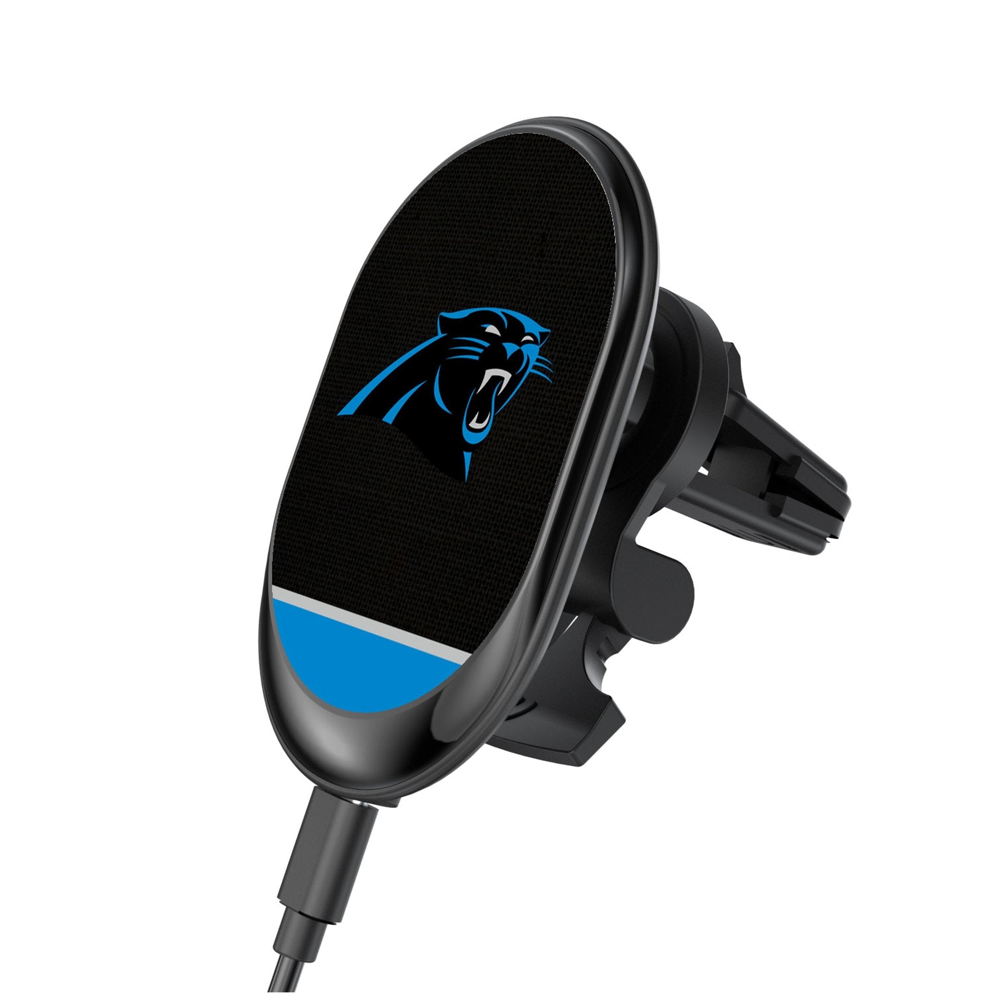 Carolina Panthers Endzone Solid Wireless Mag Car Charger - Sports Gifts, Sports Memorabilia, Sports Collectibles, Fan Shop