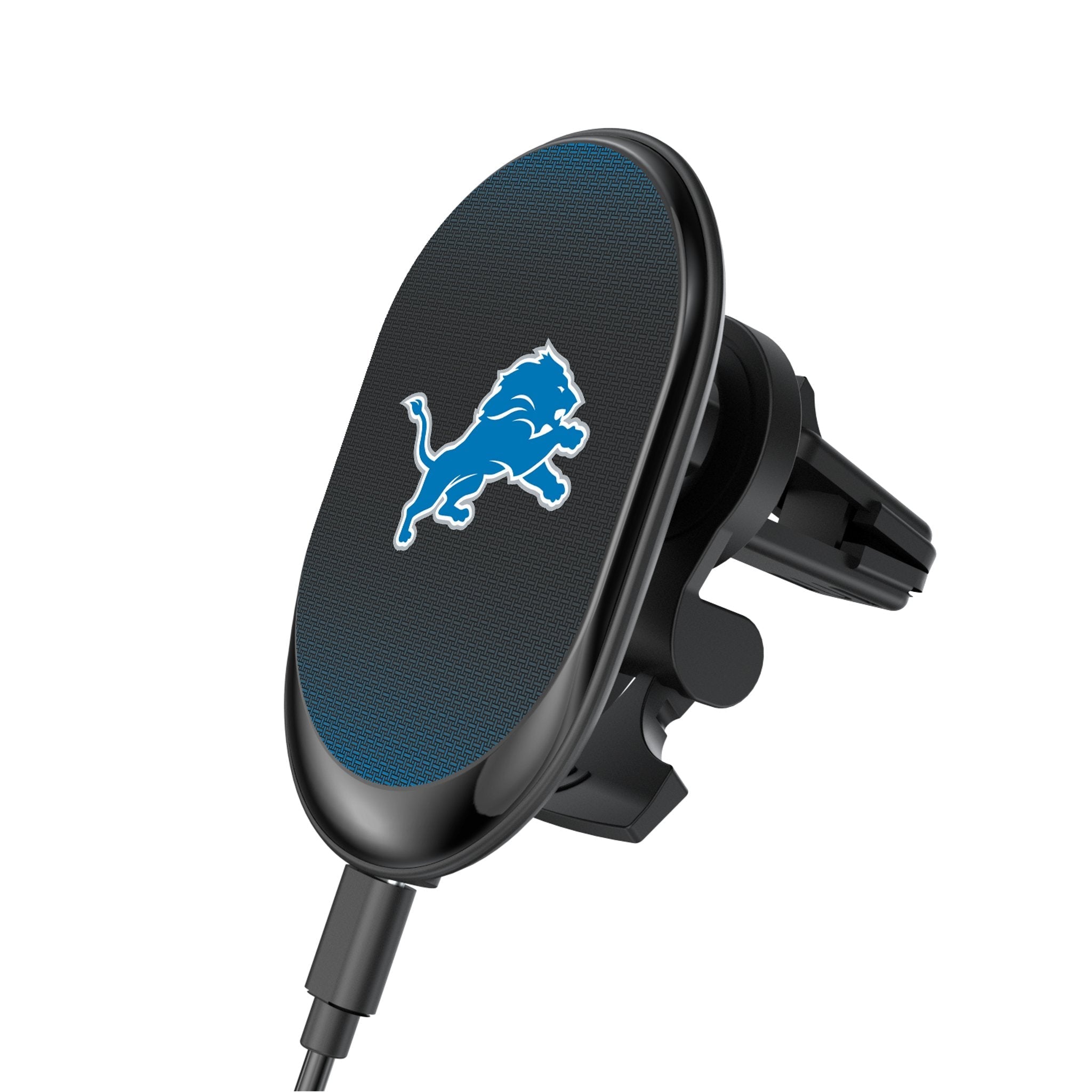 Detroit Lions Linen Wireless Mag Car Charger - Sports Gifts, Sports Memorabilia, Sports Collectibles, Fan Shop