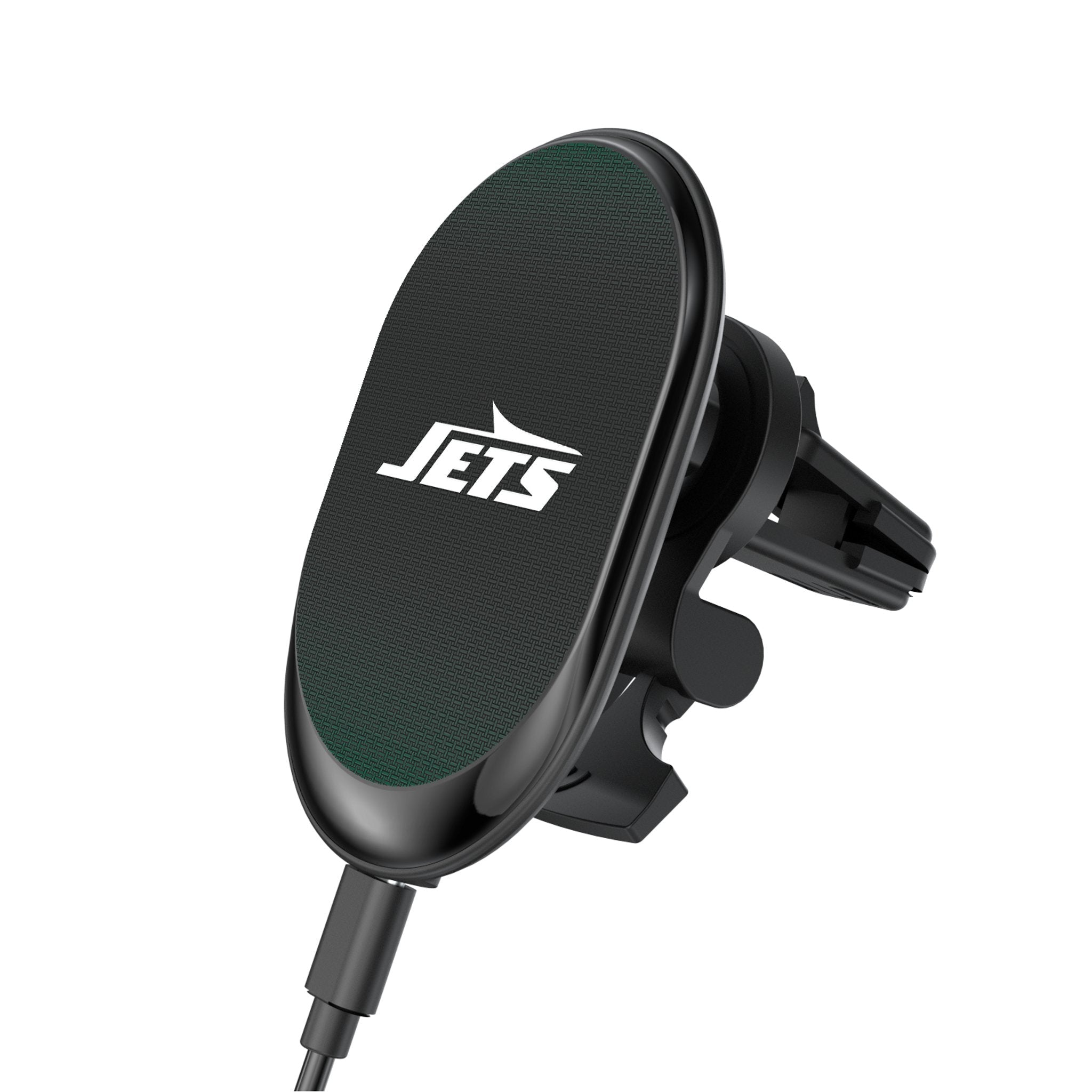New York Jets Linen Wireless Mag Car Charger - Sports Gifts, Sports Memorabilia, Sports Collectibles, Fan Shop