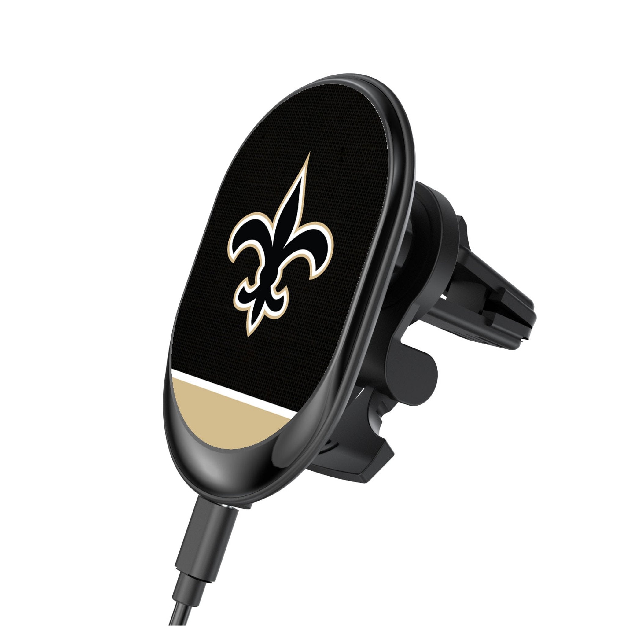 New Orleans Saints Endzone Solid Wireless Mag Car Charger - Sports Gifts, Sports Memorabilia, Sports Collectibles, Fan Shop
