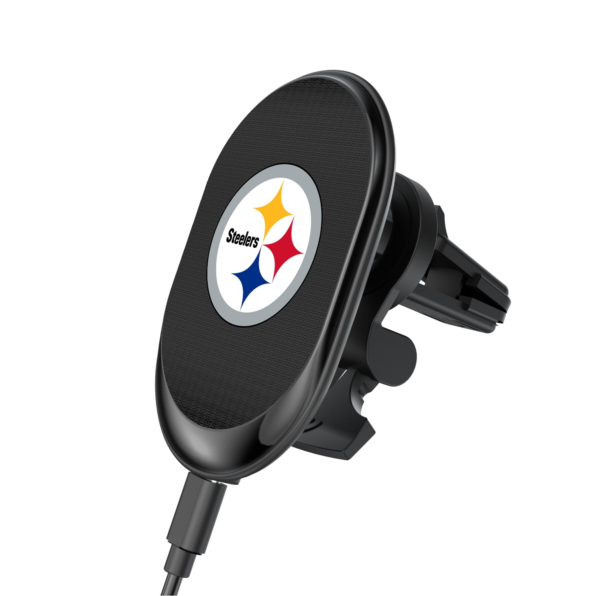 Pittsburgh Steelers Linen Wireless Mag Car Charger - Sports Gifts, Sports Memorabilia, Sports Collectibles, Fan Shop