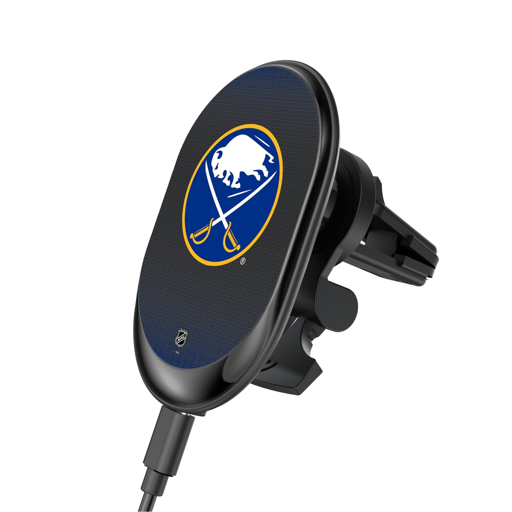 Buffalo Sabres Linen Wireless Mag Car Charger - Sports Gifts, Sports Memorabilia, Sports Collectibles, Fan Shop
