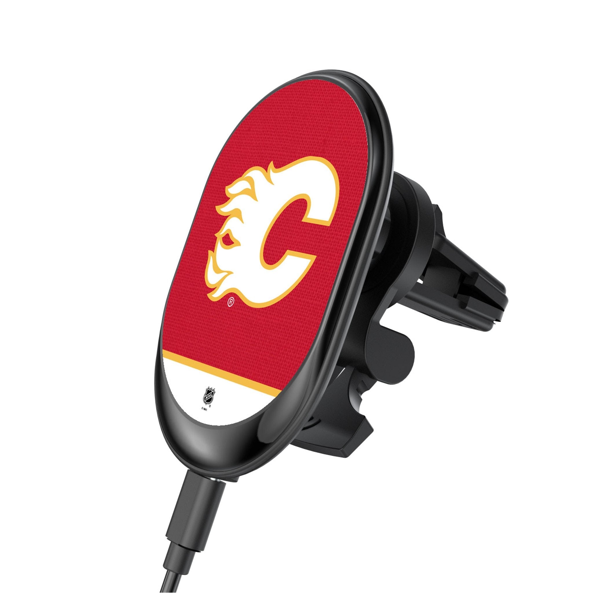 Calgary Flames Endzone Solid Wireless Mag Car Charger - Sports Gifts, Sports Memorabilia, Sports Collectibles, Fan Shop