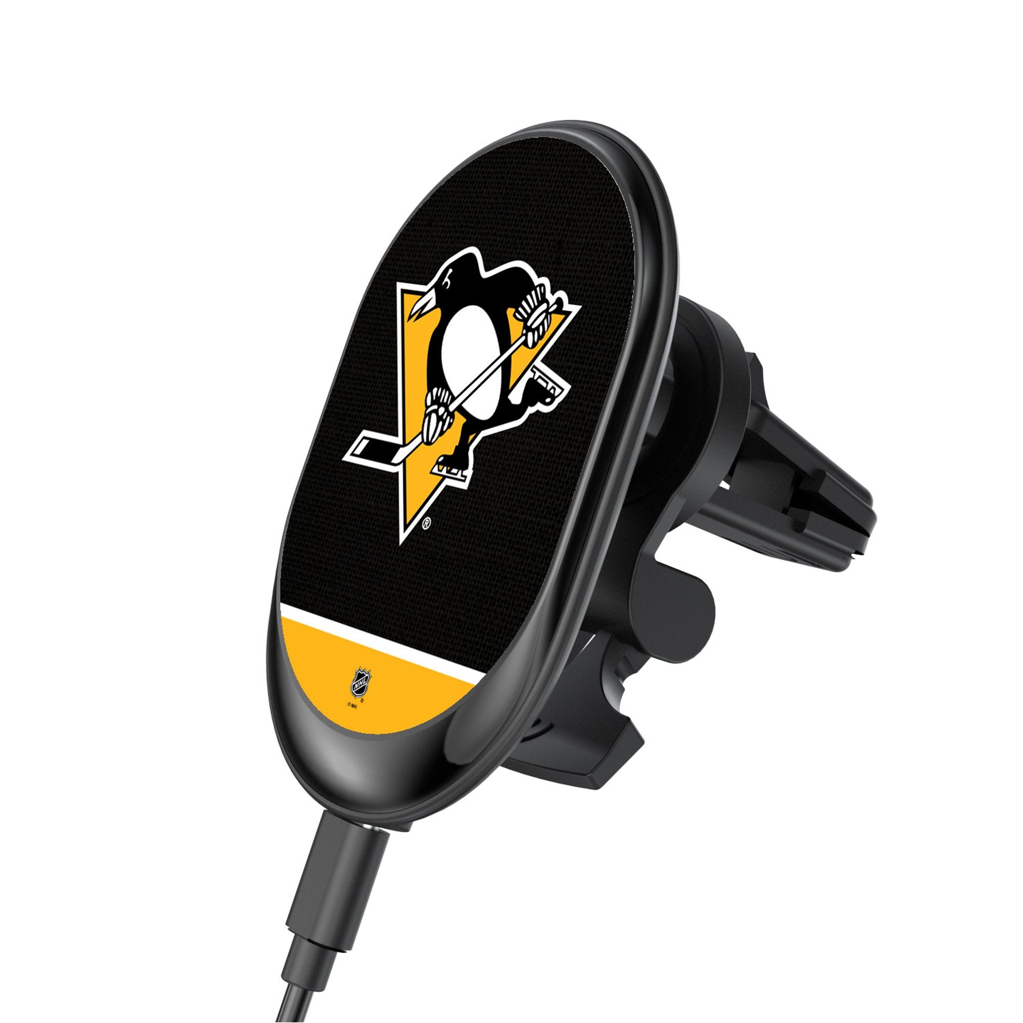 Pittsburgh Penguins Endzone Solid Wireless Mag Car Charger - Sports Gifts, Sports Memorabilia, Sports Collectibles, Fan Shop