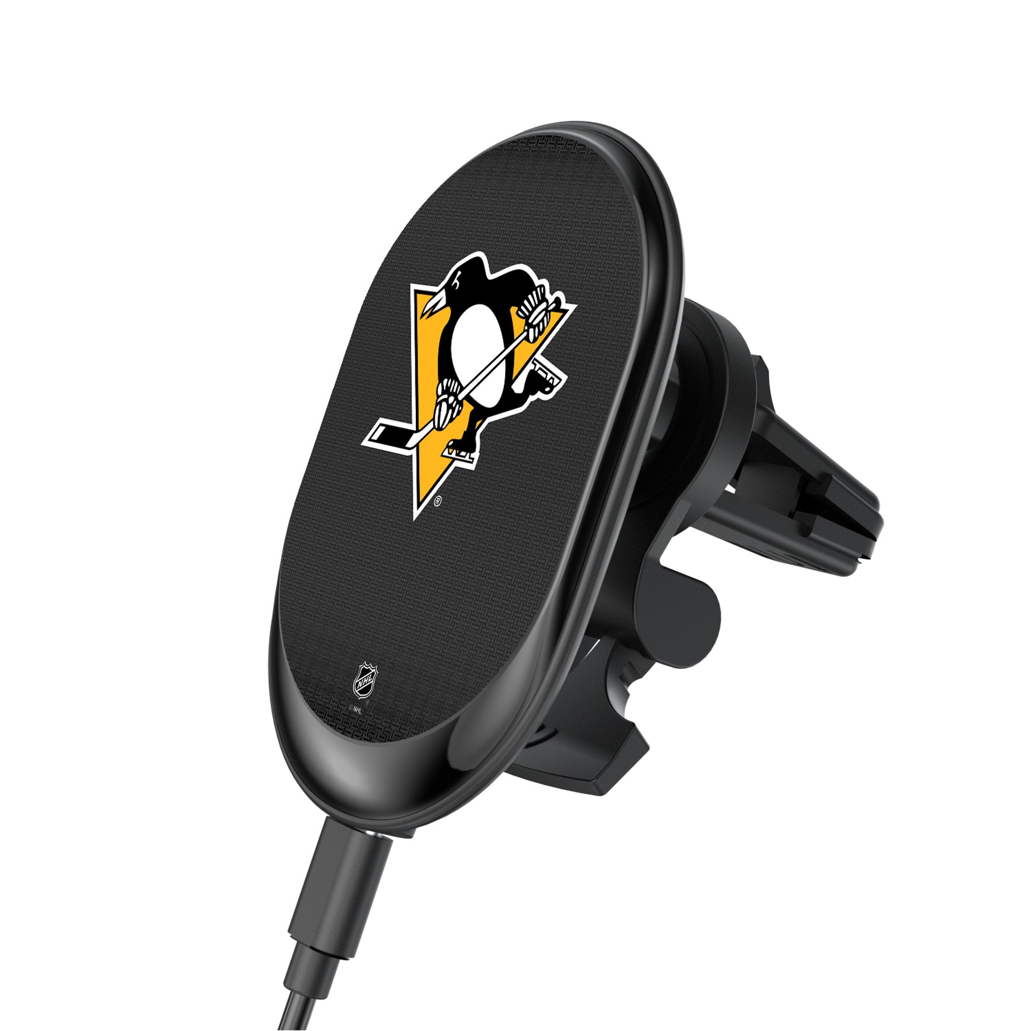 Pittsburgh Penguins Linen Wireless Mag Car Charger - Sports Gifts, Sports Memorabilia, Sports Collectibles, Fan Shop