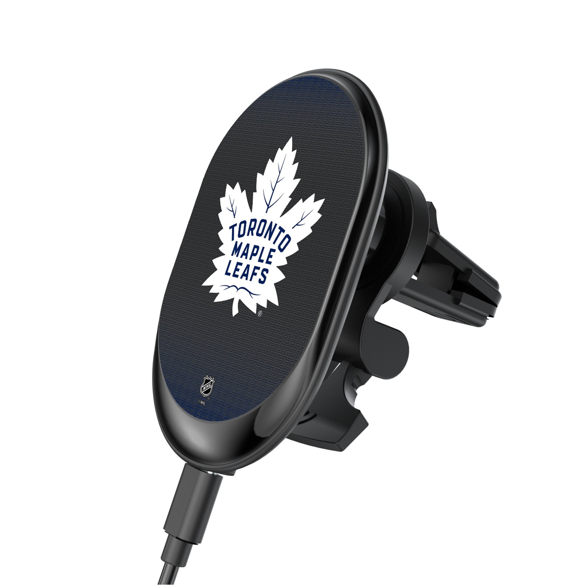 Toronto Maple Leafs Linen Wireless Mag Car Charger - Sports Gifts, Sports Memorabilia, Sports Collectibles, Fan Shop