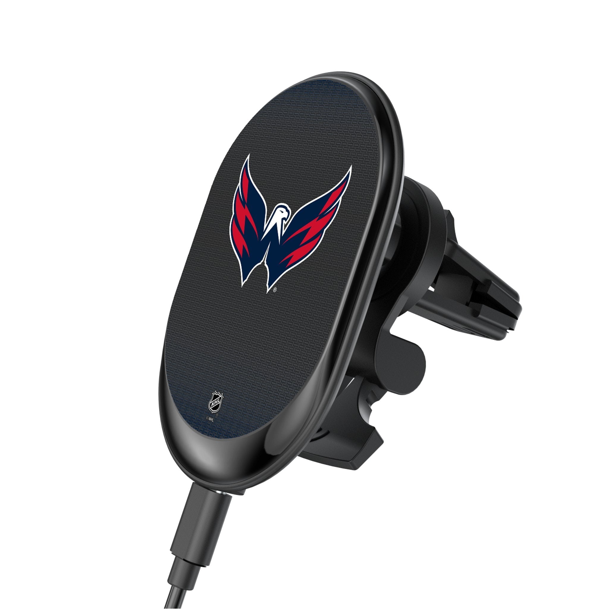 Washington Capitals Linen Wireless Mag Car Charger - Sports Gifts, Sports Memorabilia, Sports Collectibles, Fan Shop