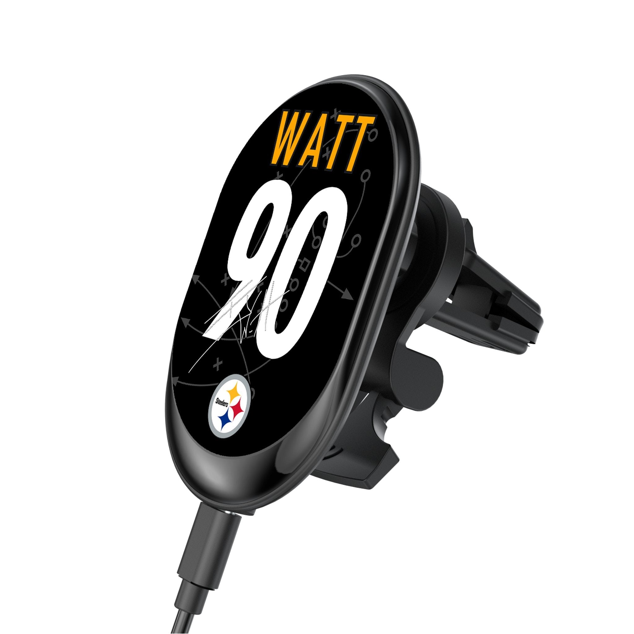 T.J. Watt Pittsburgh Steelers 90 Game Tactic Wireless Mag Car Charger - Sports Gifts, Sports Memorabilia, Sports Collectibles, Fan Shop