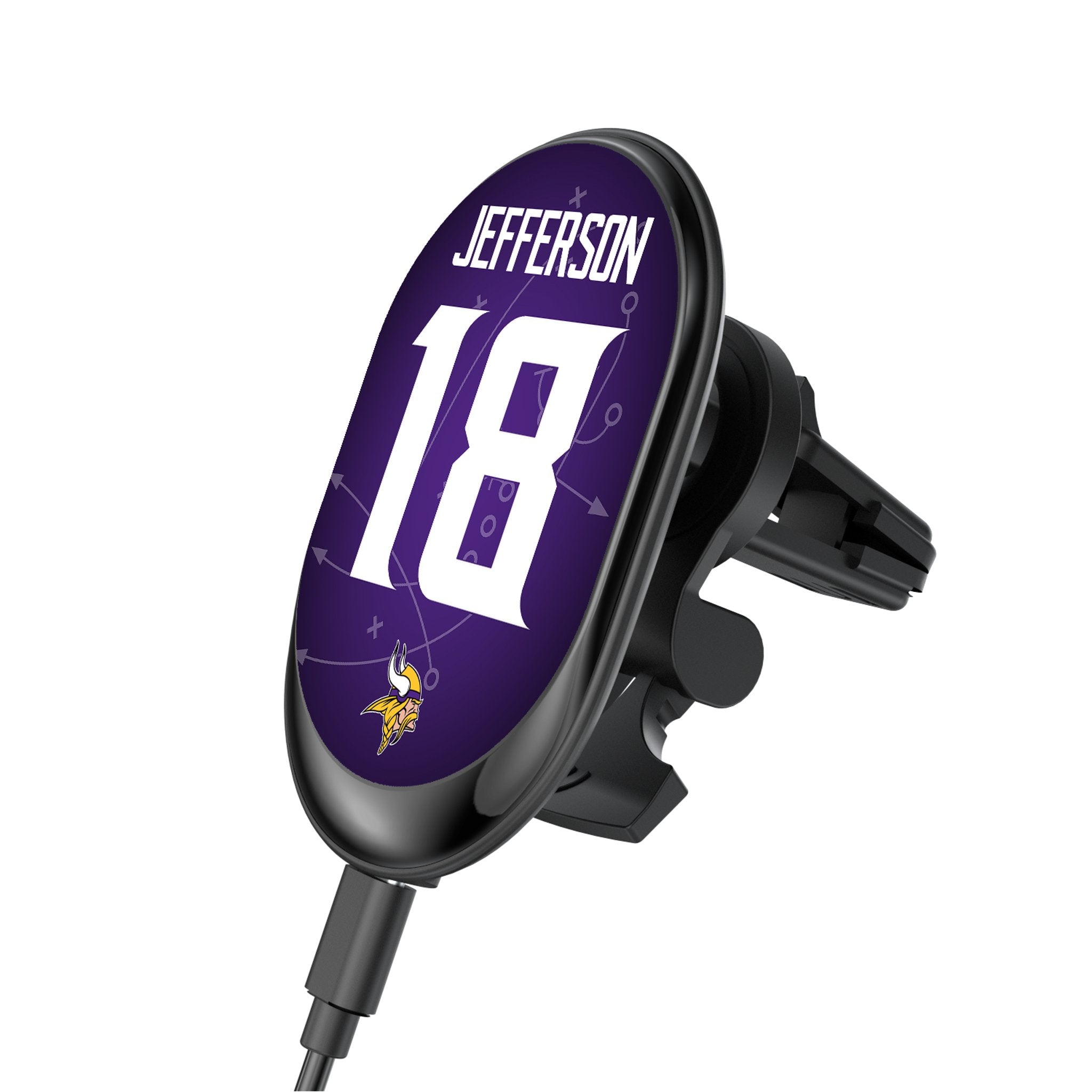 Justin Jefferson Minnesota Vikings 18 Ready Wireless Mag Car Charger - Sports Gifts, Sports Memorabilia, Sports Collectibles, Fan Shop