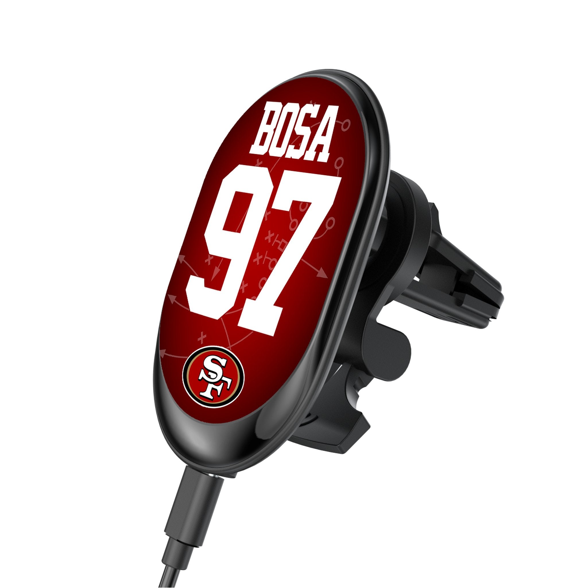 Nick Bosa San Francisco 49ers 97 Ready Wireless Mag Car Charger - Sports Gifts, Sports Memorabilia, Sports Collectibles, Fan Shop